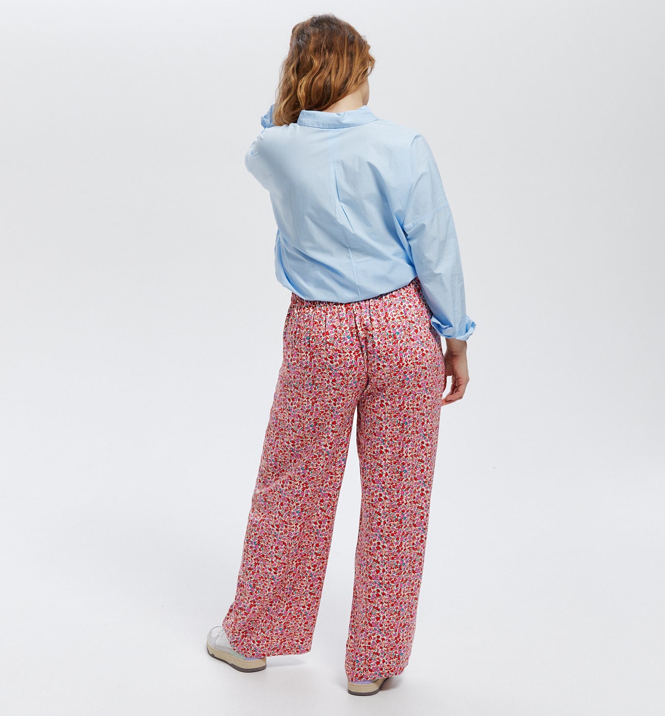 High-waist wideleg trousers - Black