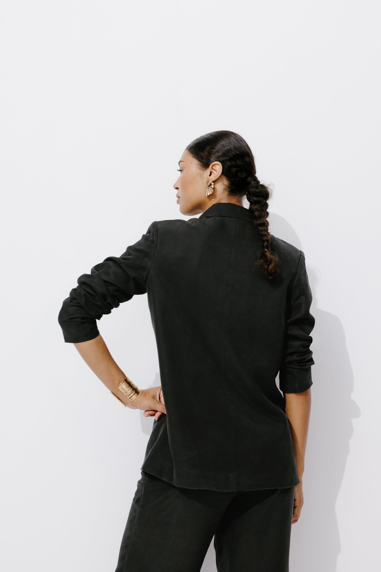 Lyocell tailored jacket - Black