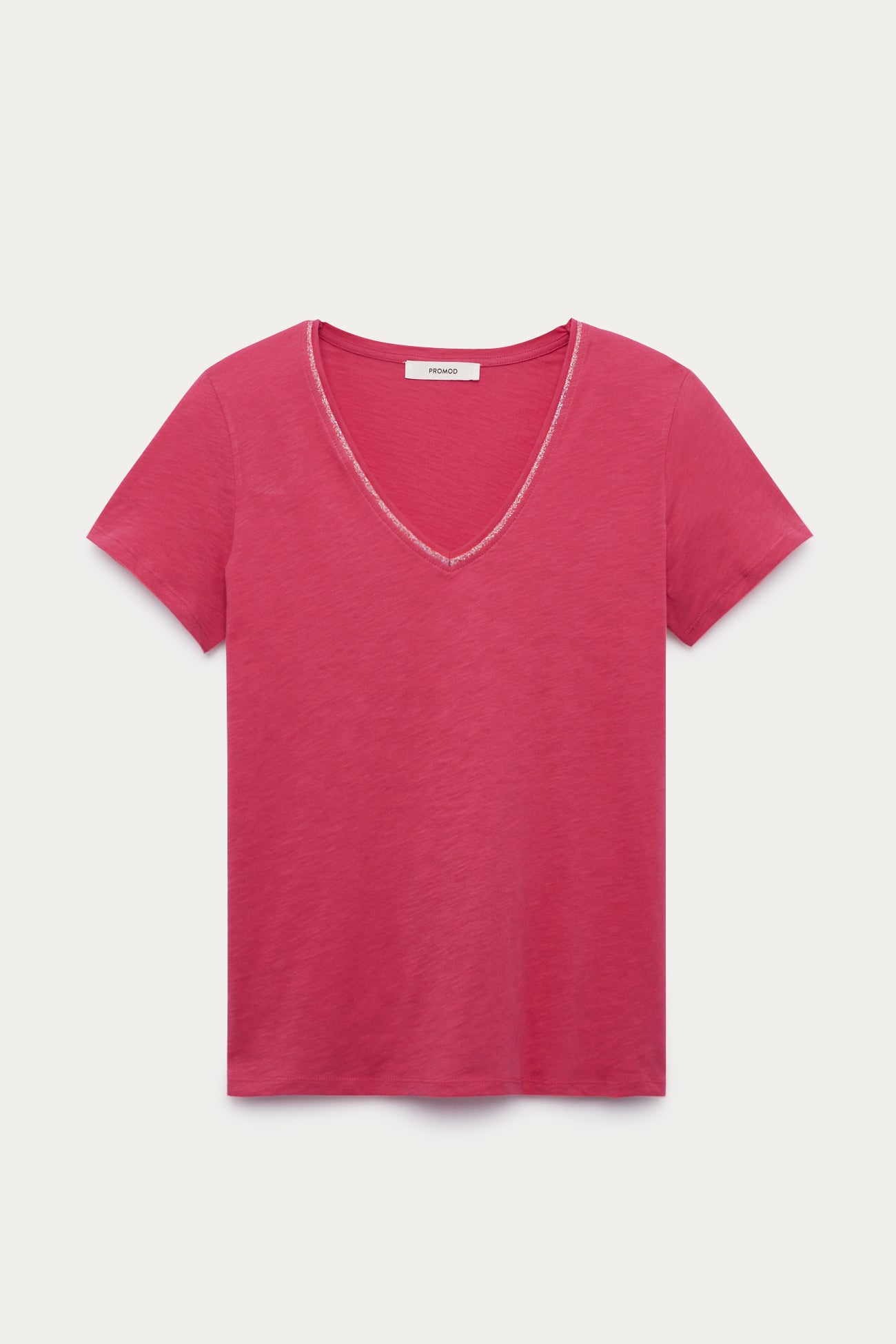 V-neck top - Raspberry red