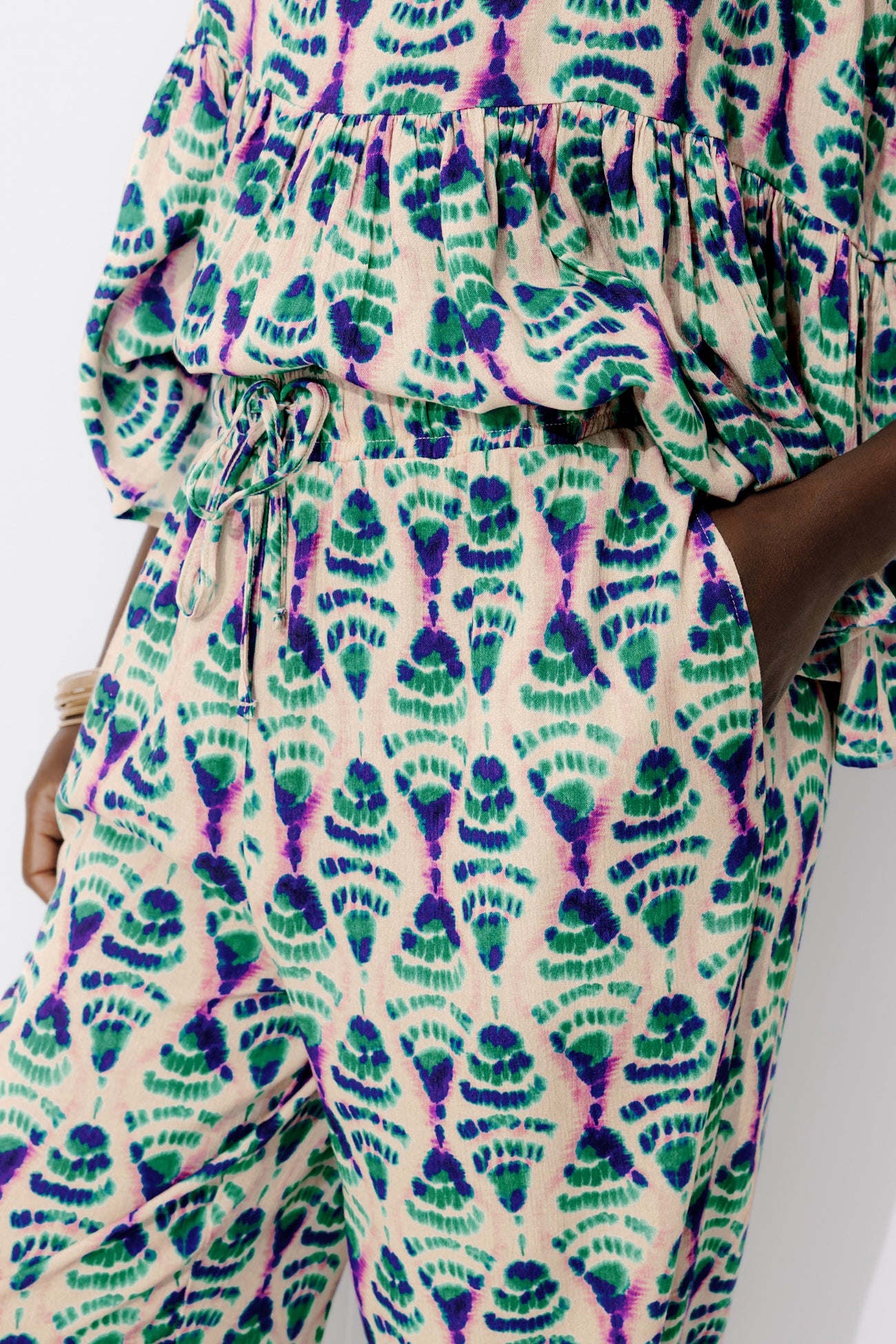 Ikat pattern trousers - Multicolour print