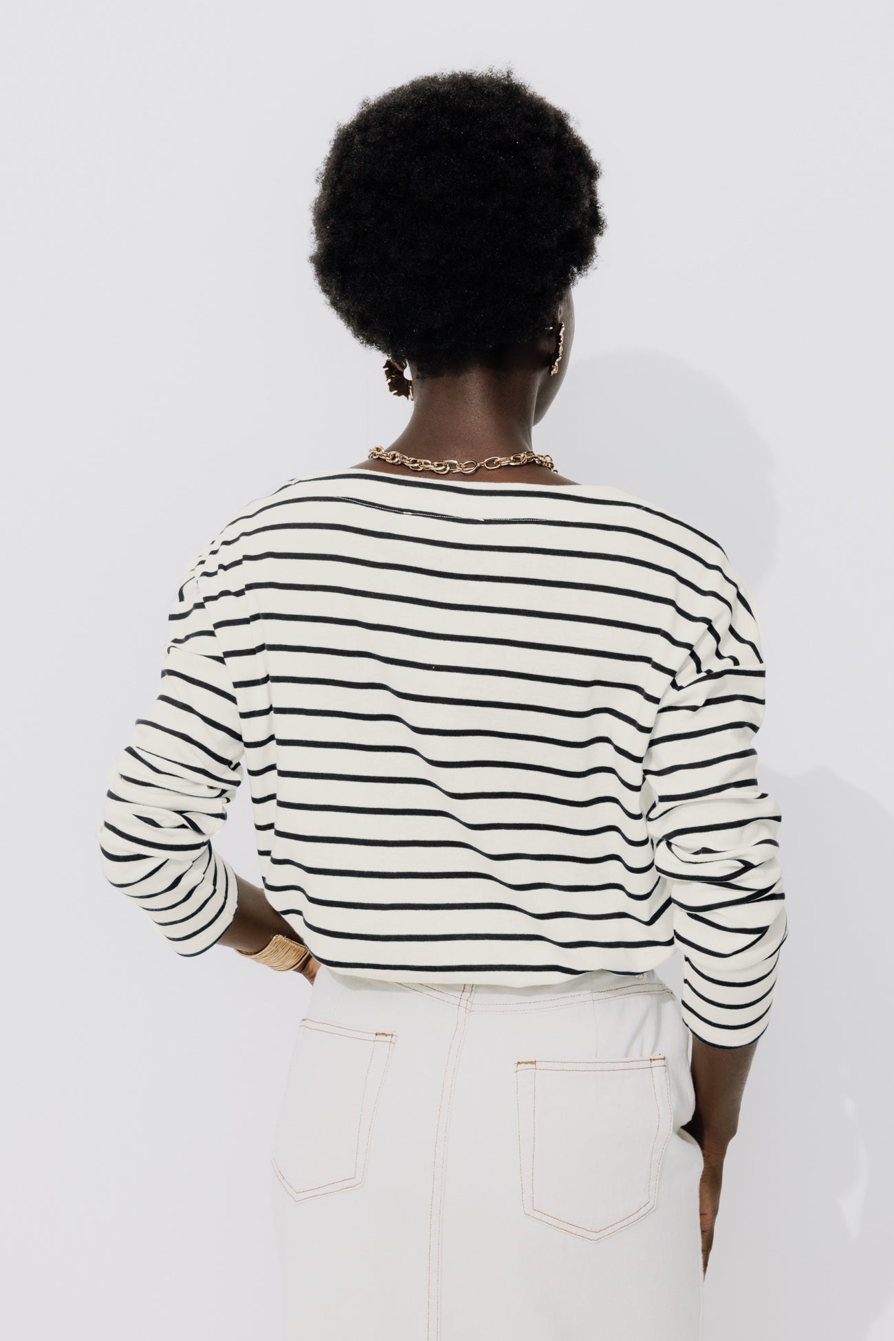 Sailor striped t-shirt - Navy blue stripes