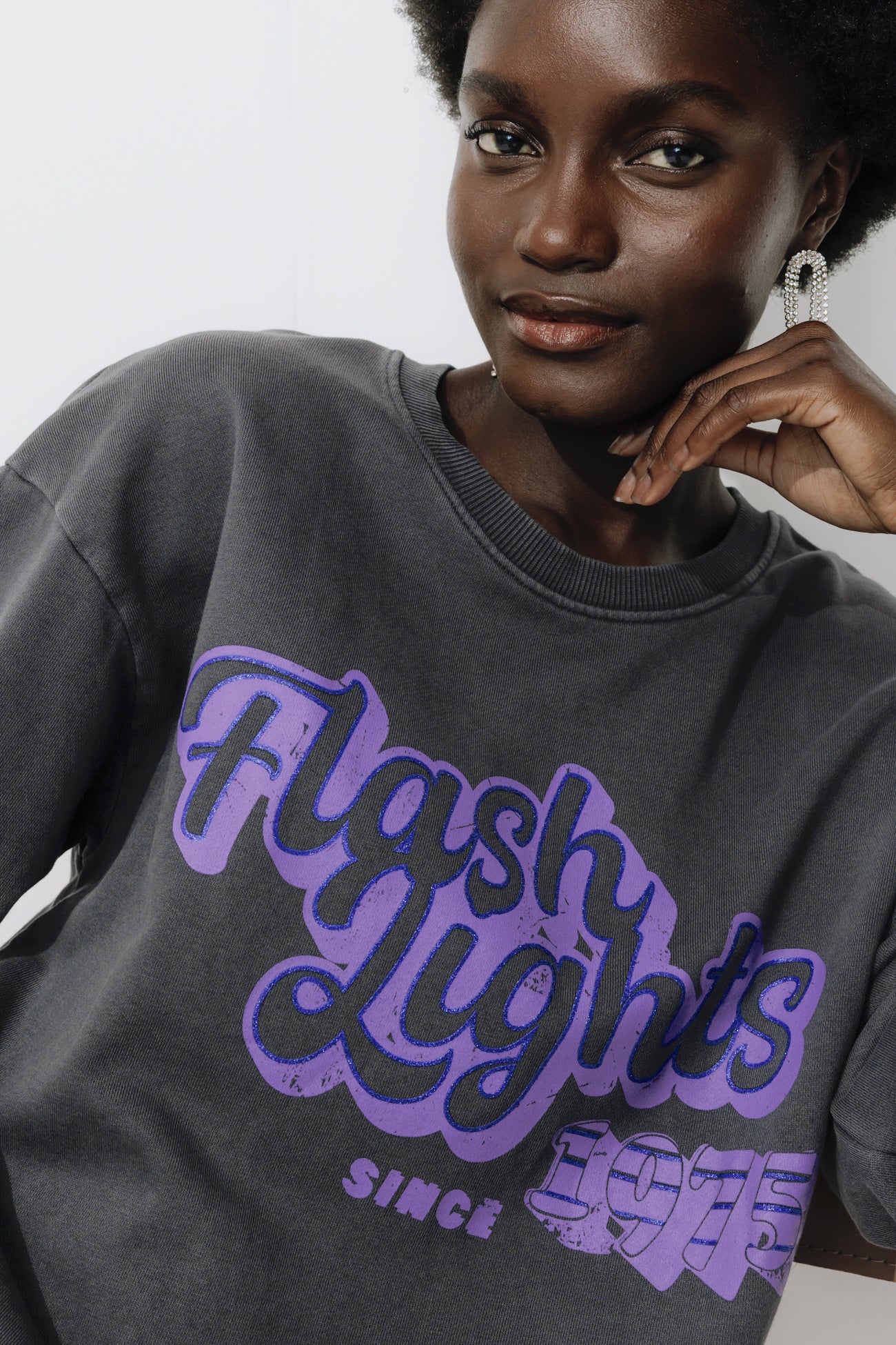 Slogan sweatshirt - Grey print