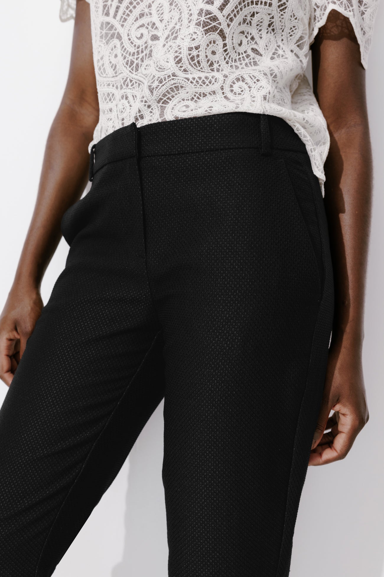 Cigarette trousers - Black