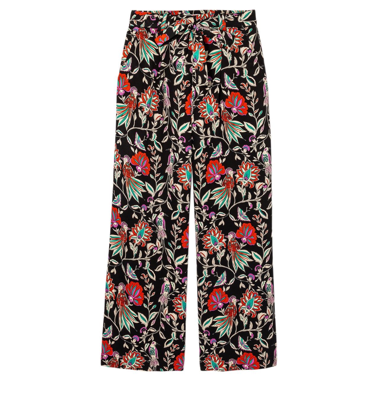 High-waist wideleg trousers - Black