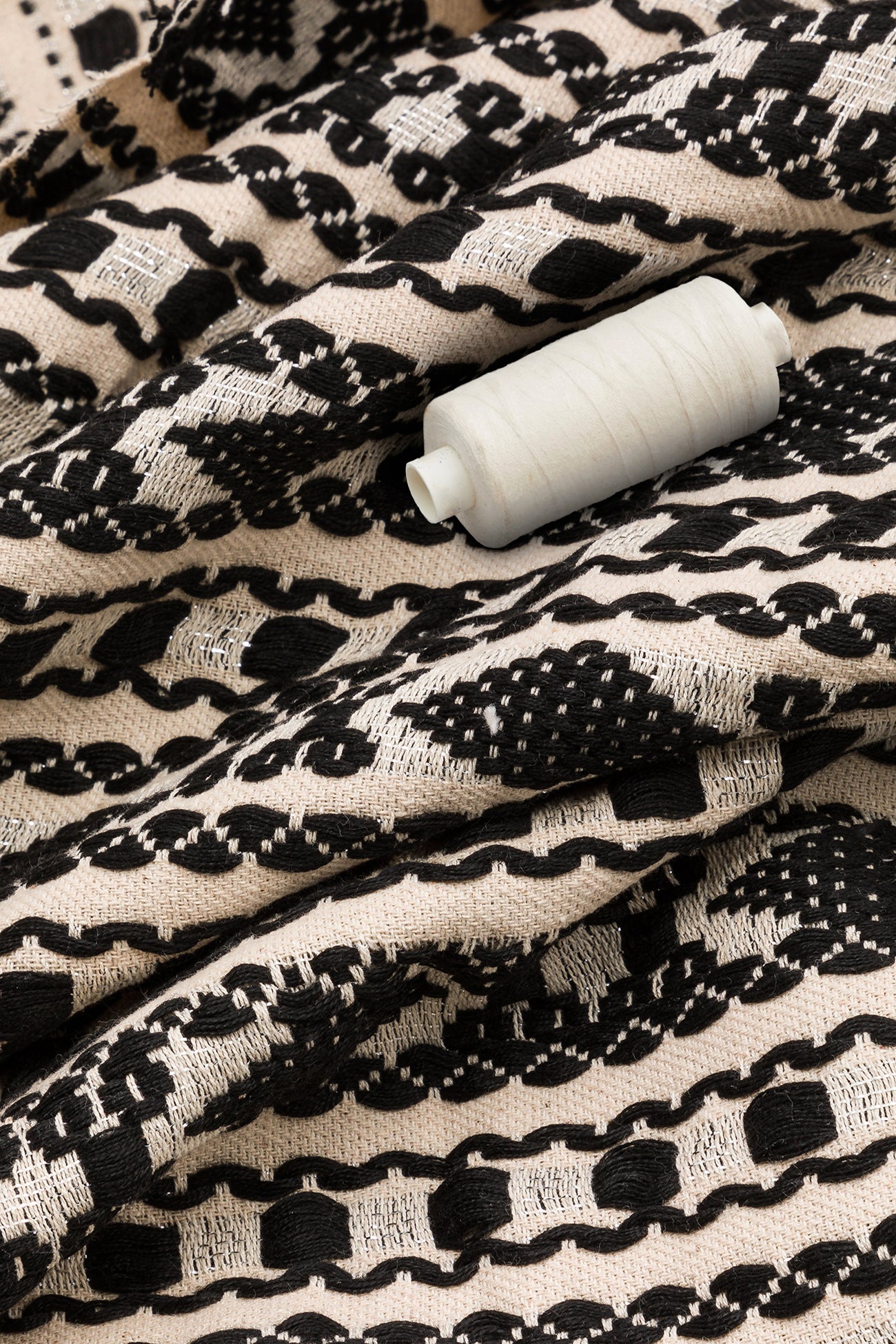 Jacquard 2m fabric cut - Orange print