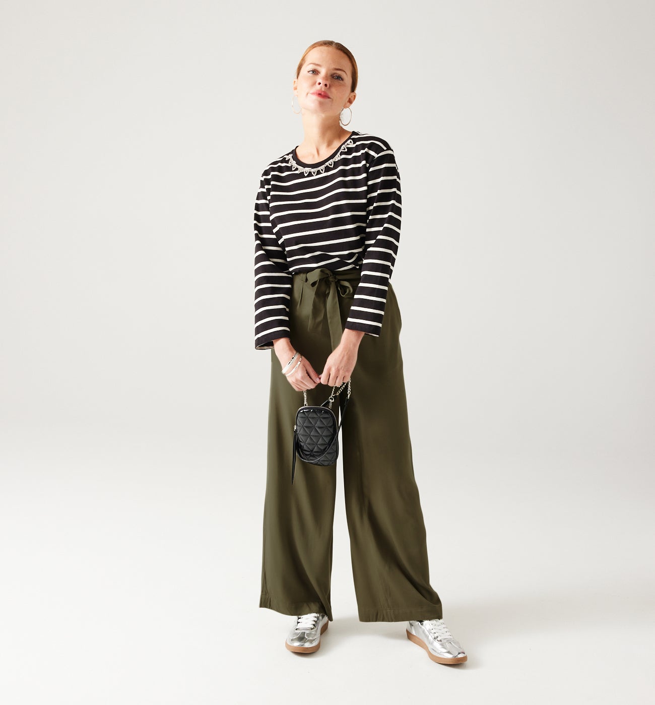 High-waist wideleg trousers - Blue