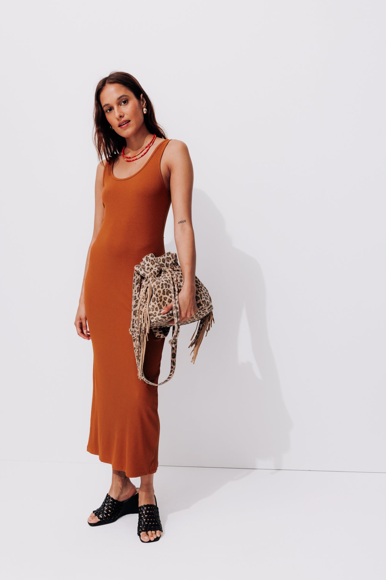 Ribbed sleeveless dress - Sienna