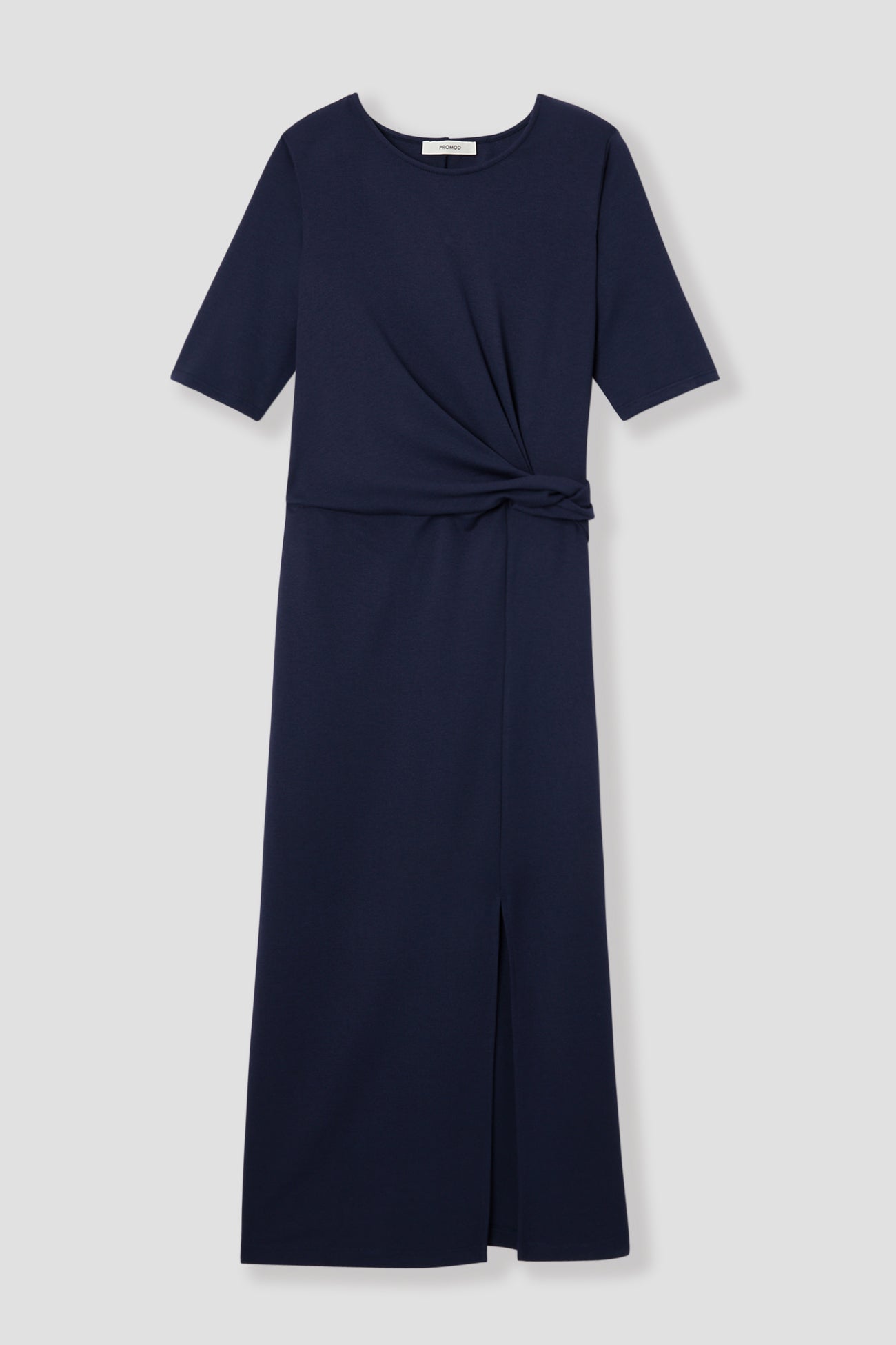Short-sleeved jersey dress - Navy blue