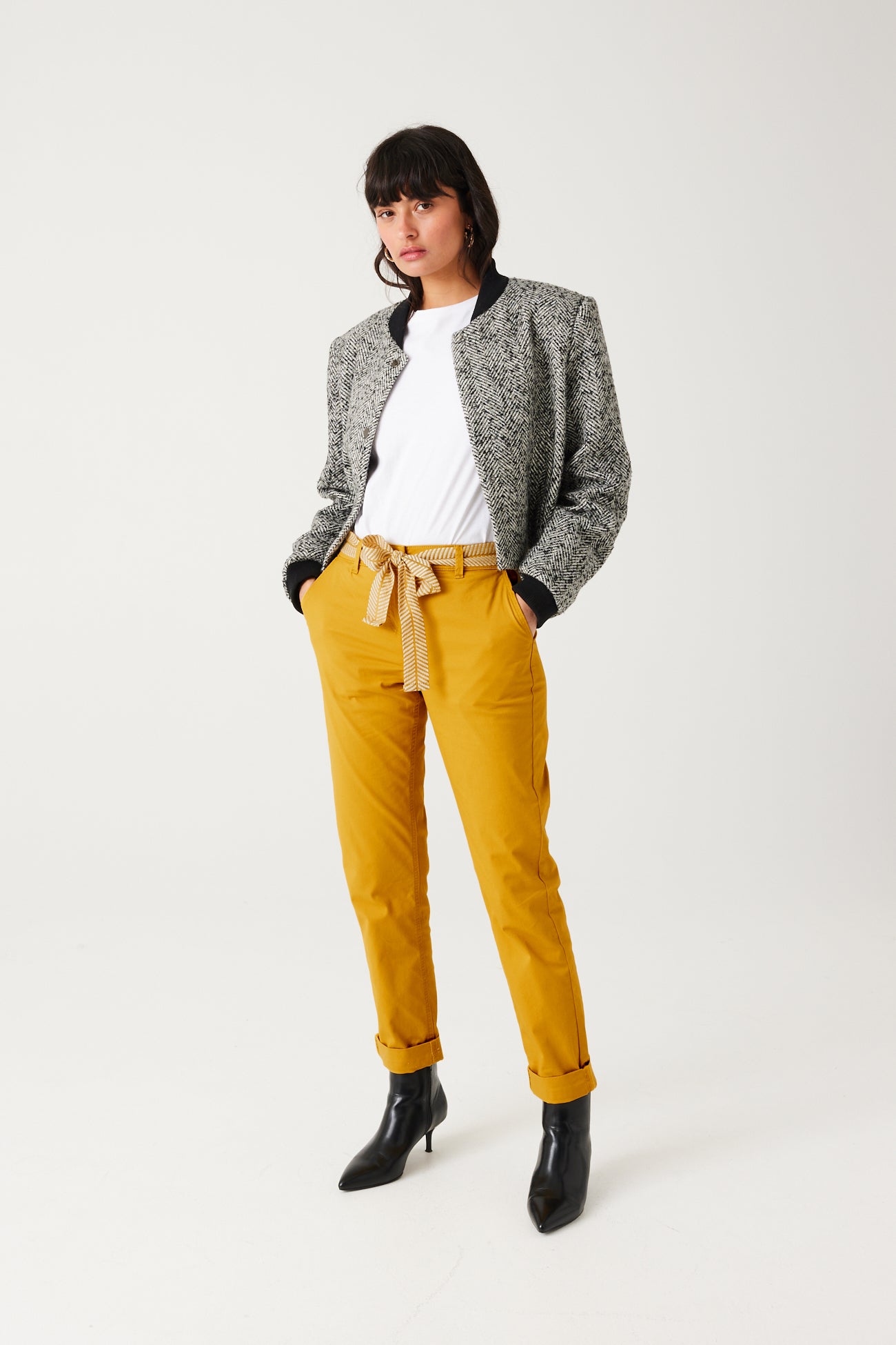 Belted chinos - Ochre