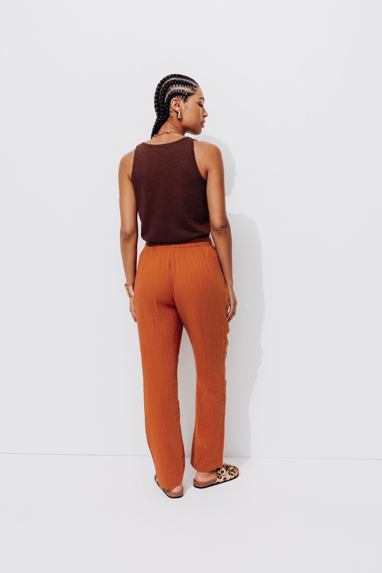 Cotton gauze trousers - Sienna