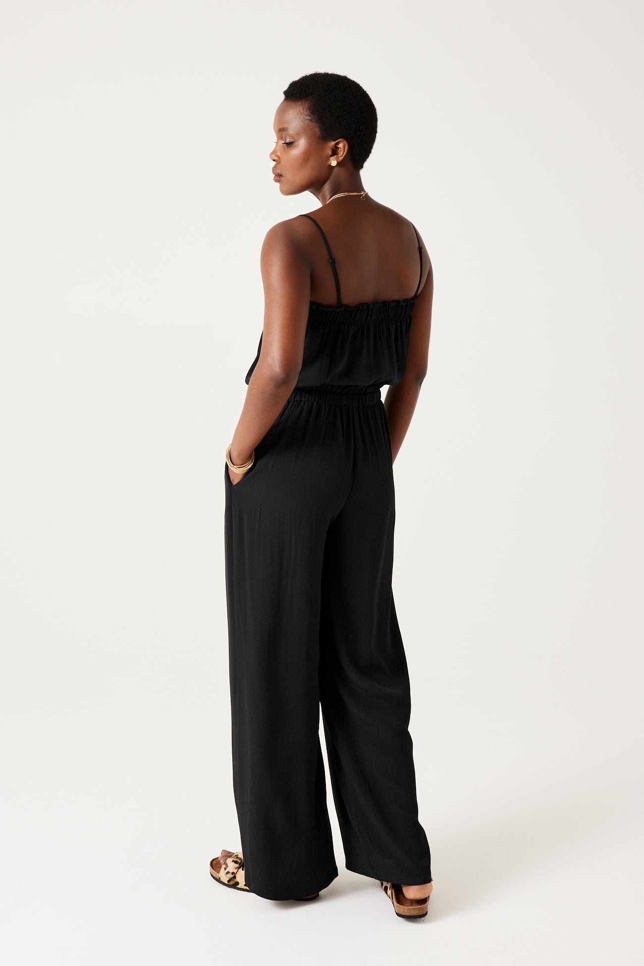 Strappy jumpsuit - Black