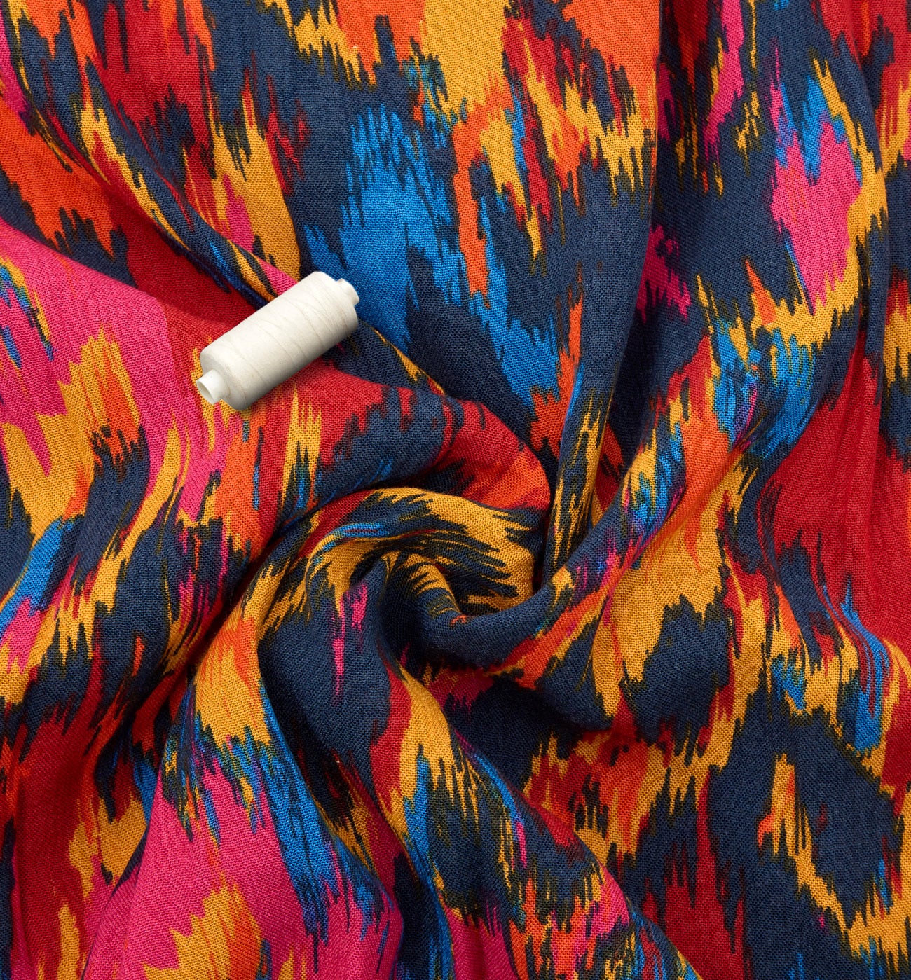 3m crinkle viscose fabric cut - Mandarine print