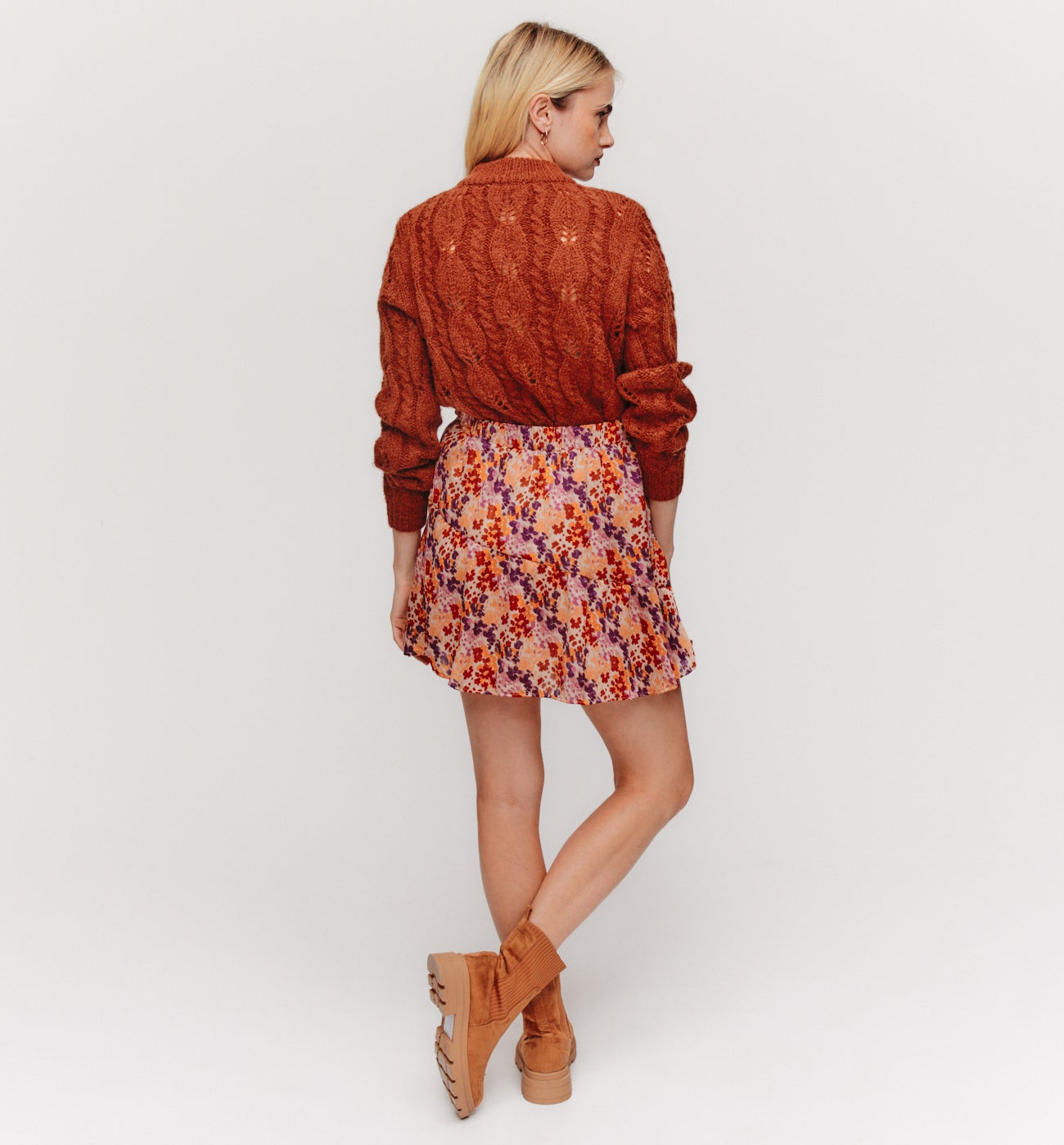 Patterned mini skirt - Multicolour print