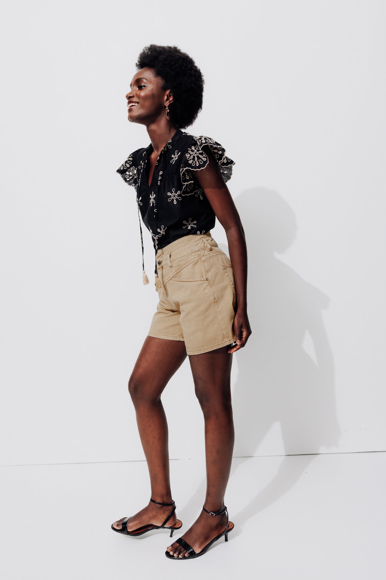 MARCEL canvas shorts - Beige