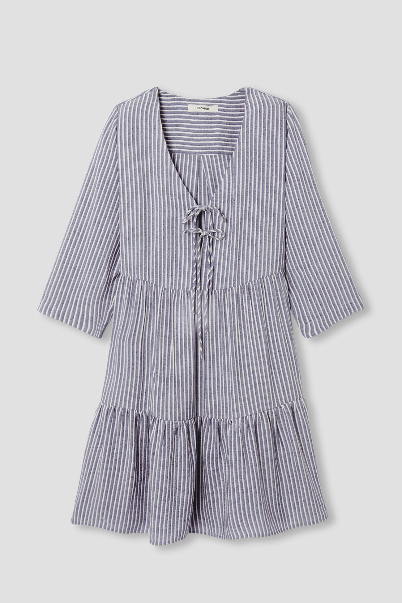 Short striped dress - Navy blue stripes