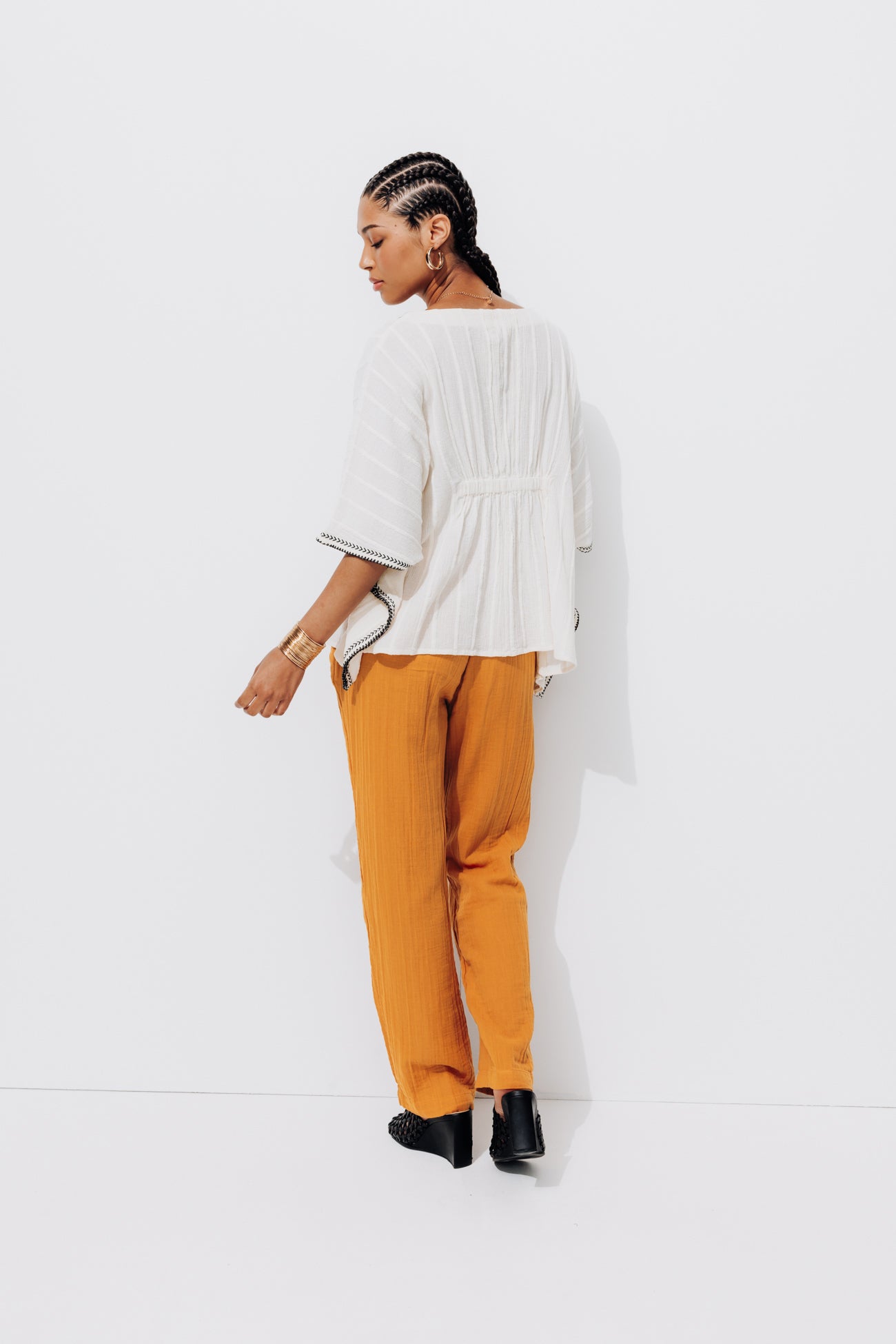 Cotton gauze trousers - Sienna