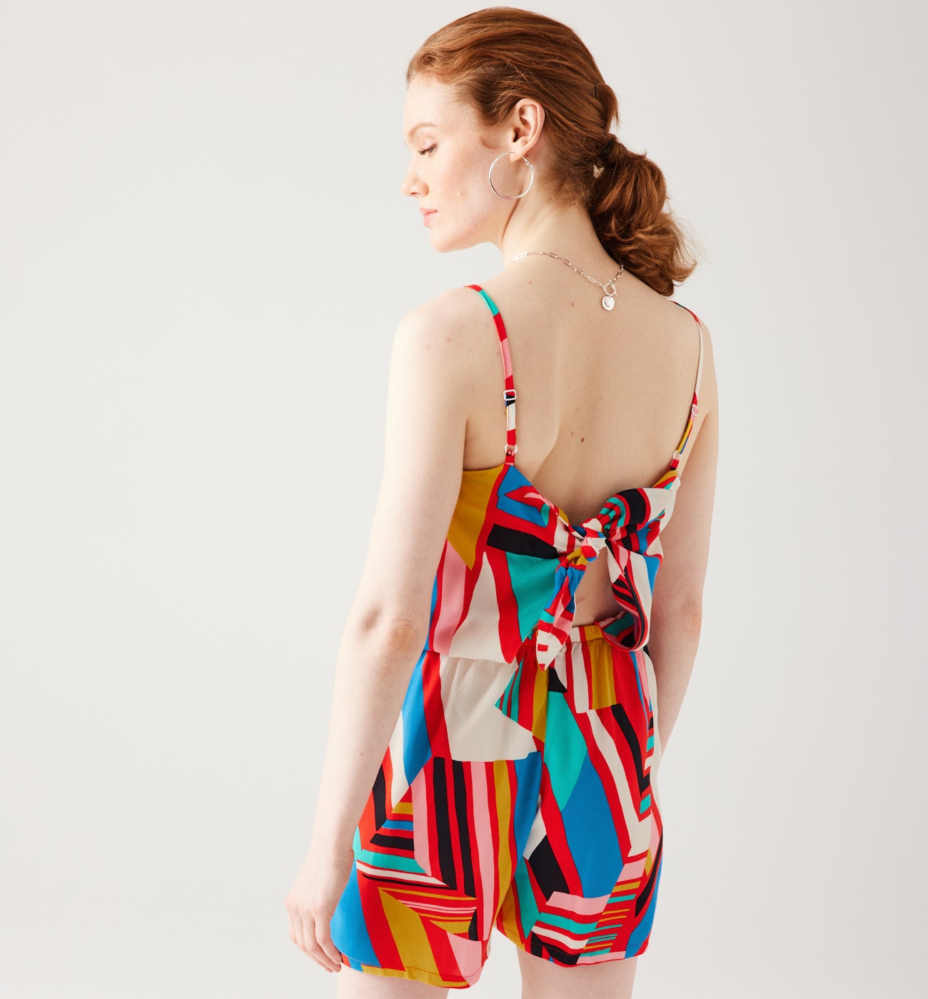 Patterned shorts playsuit - Multicolour print