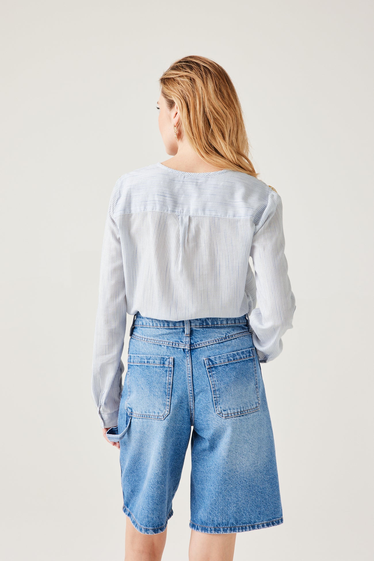 Striped tunic - Navy blue stripes