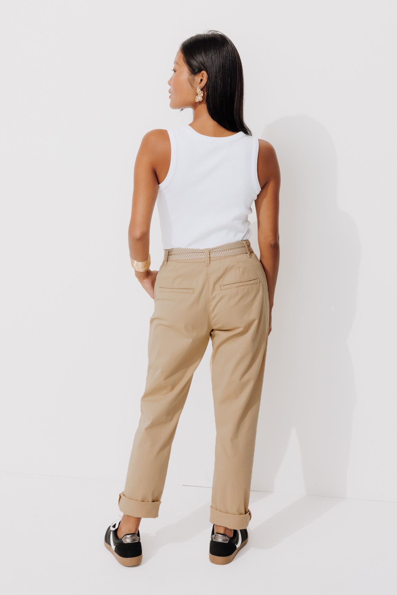 Belted chinos - Blue