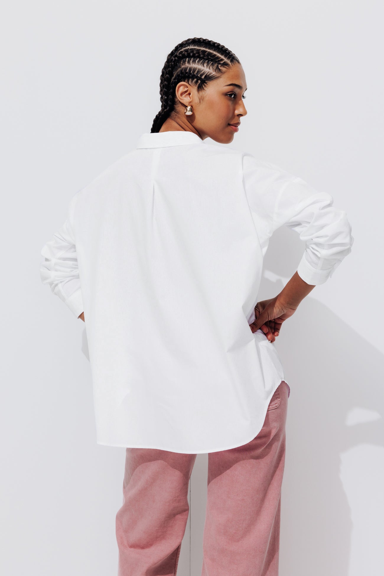 Plain maxi shirt - White