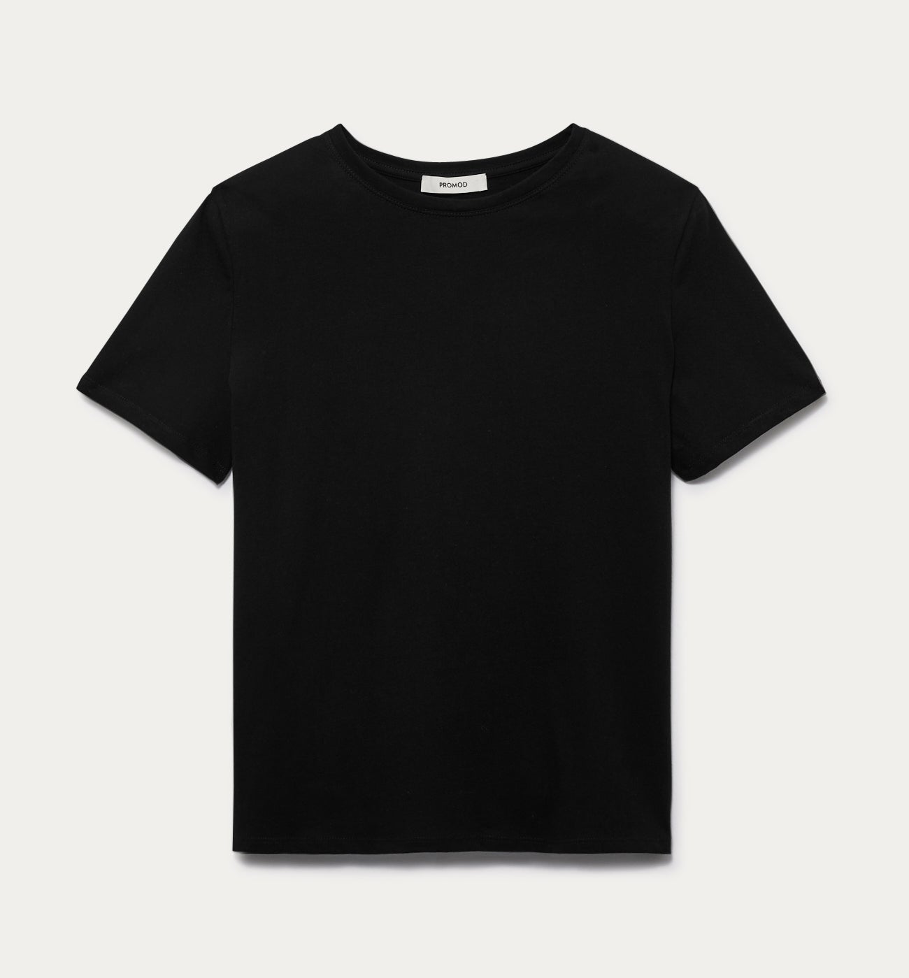 Plain short-sleeved top - White