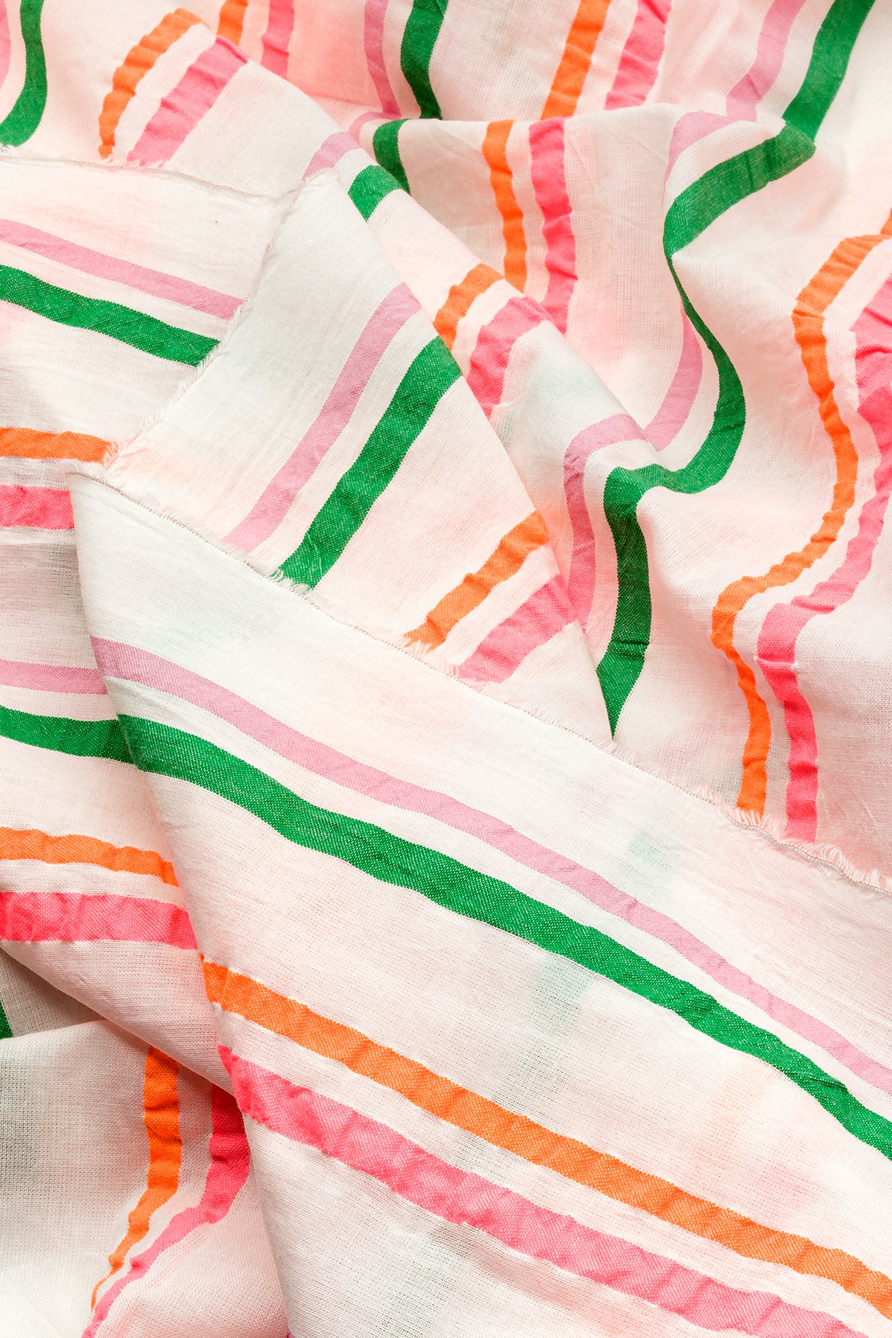 Poly cotton 3m fabric cut - Ecru stripes