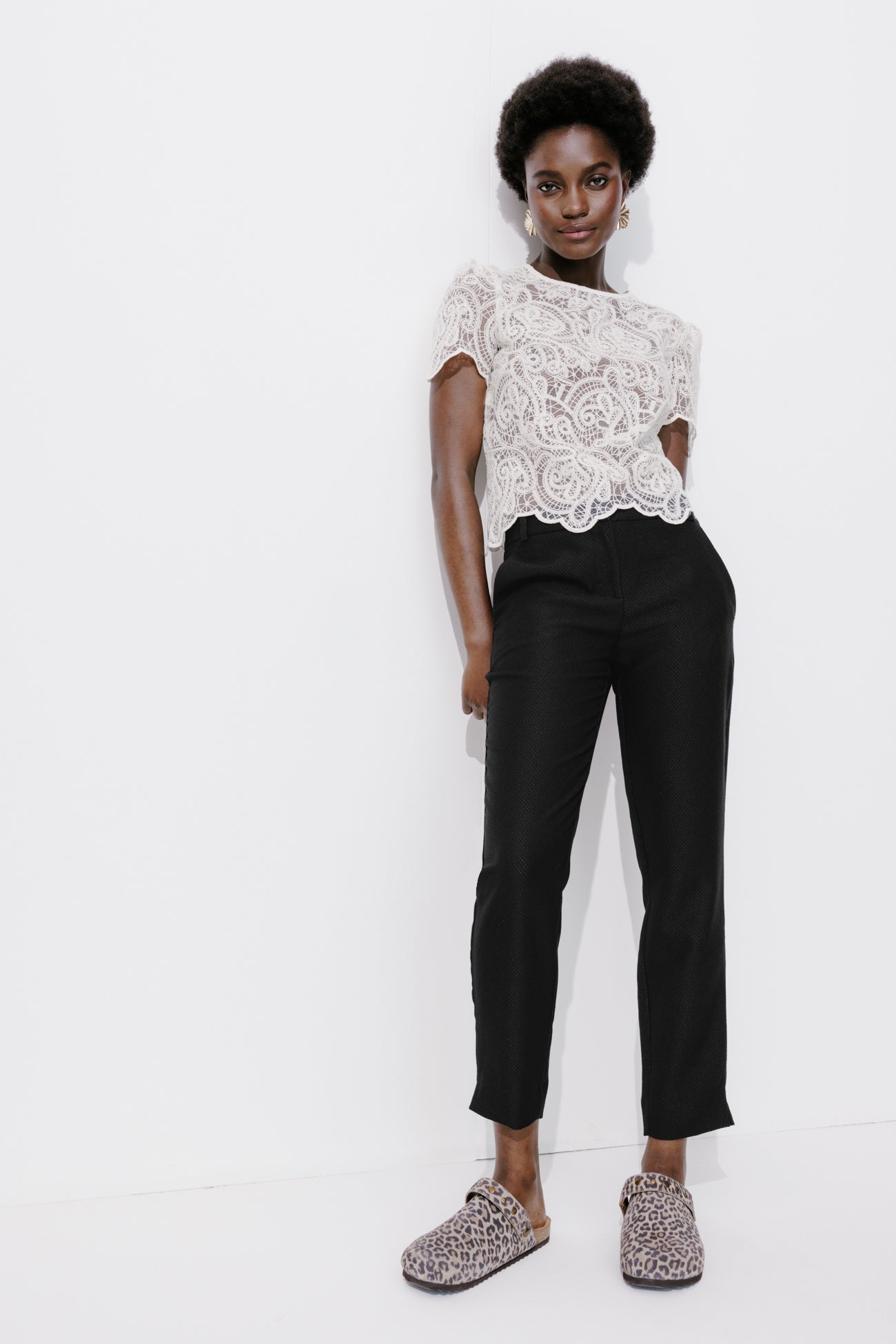 Cigarette trousers - Black