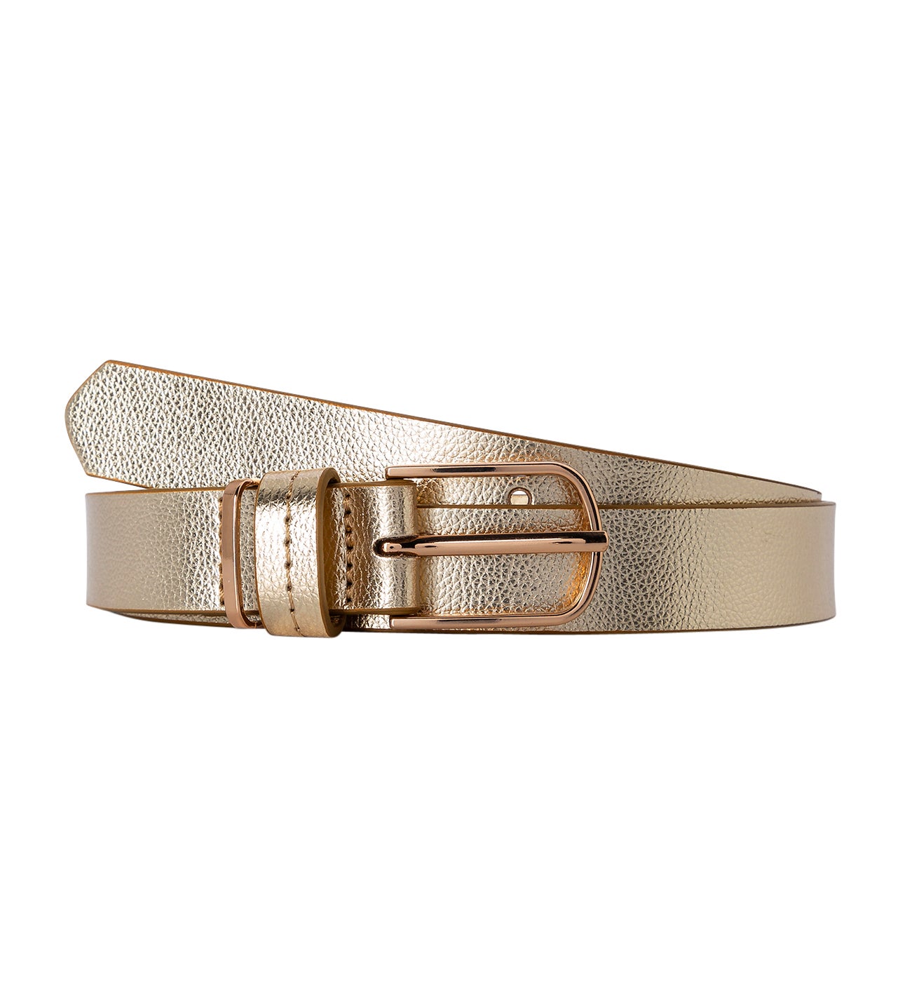 Faux leather glitzy belt - Gold