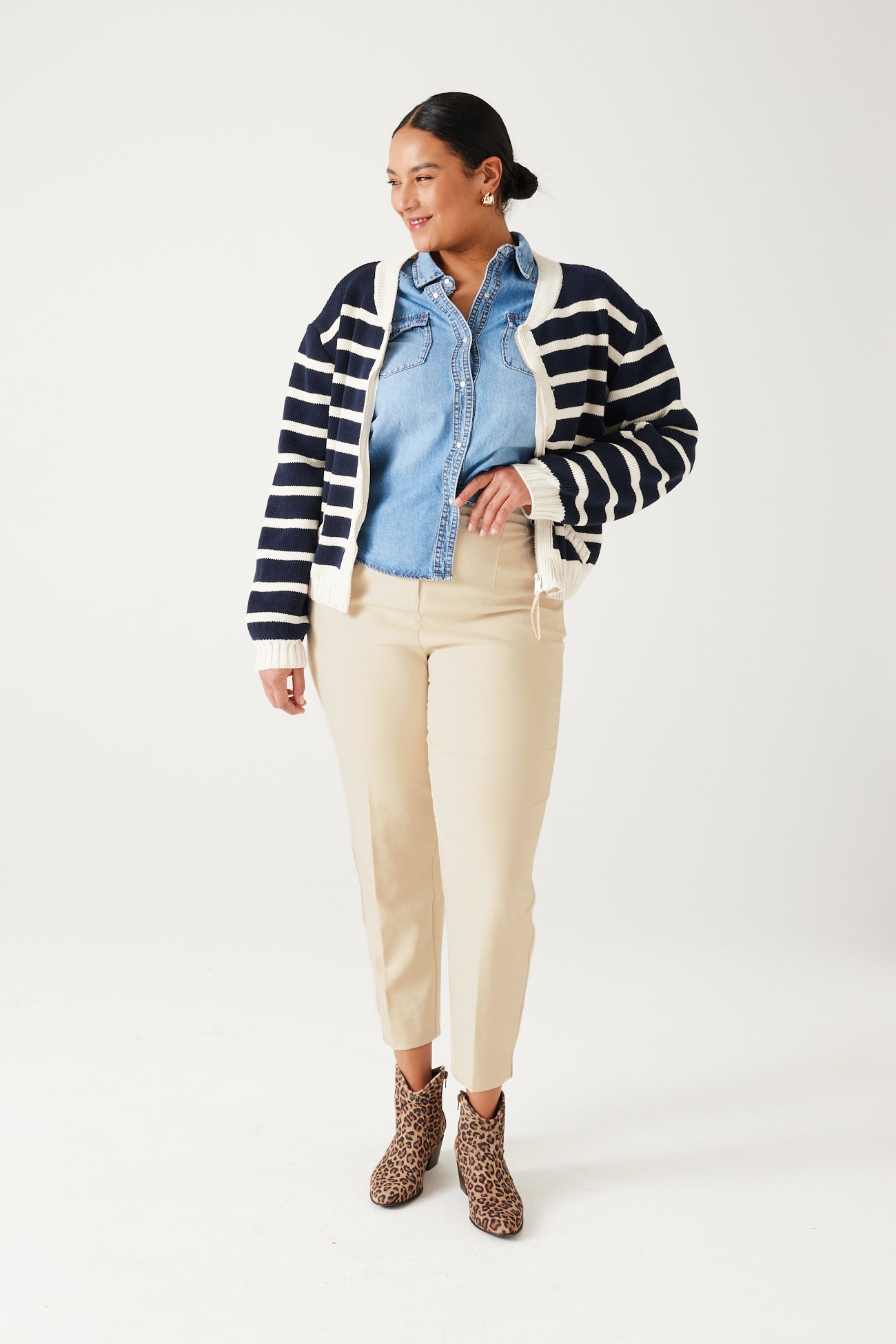 Short cigarette trousers - Beige