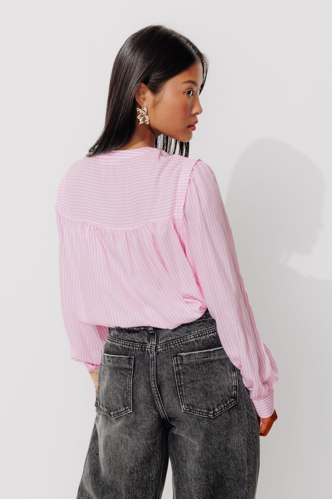 Ecodesign striped shirt - Blue stripes