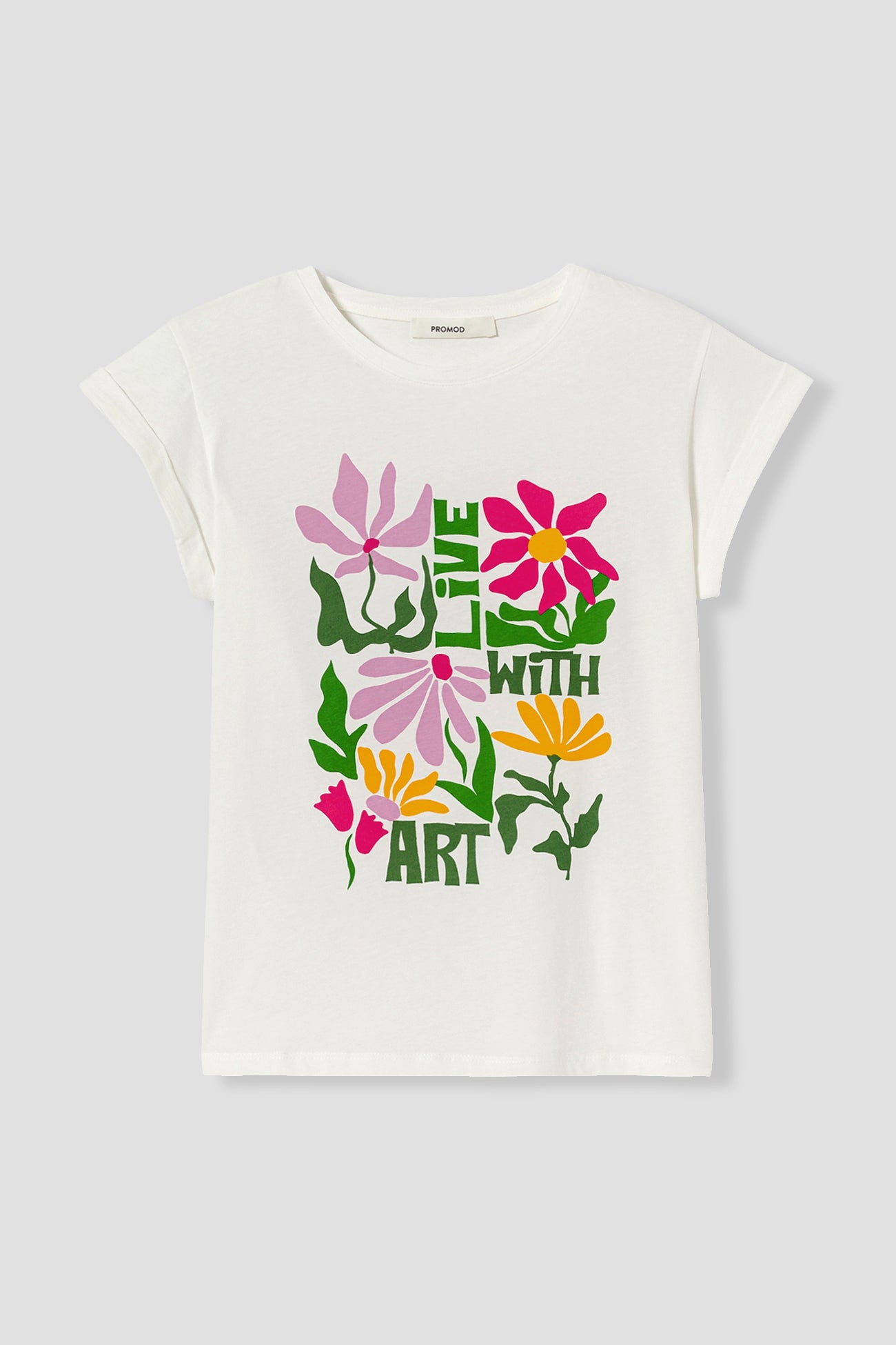Slogan t-shirt - Ecru print