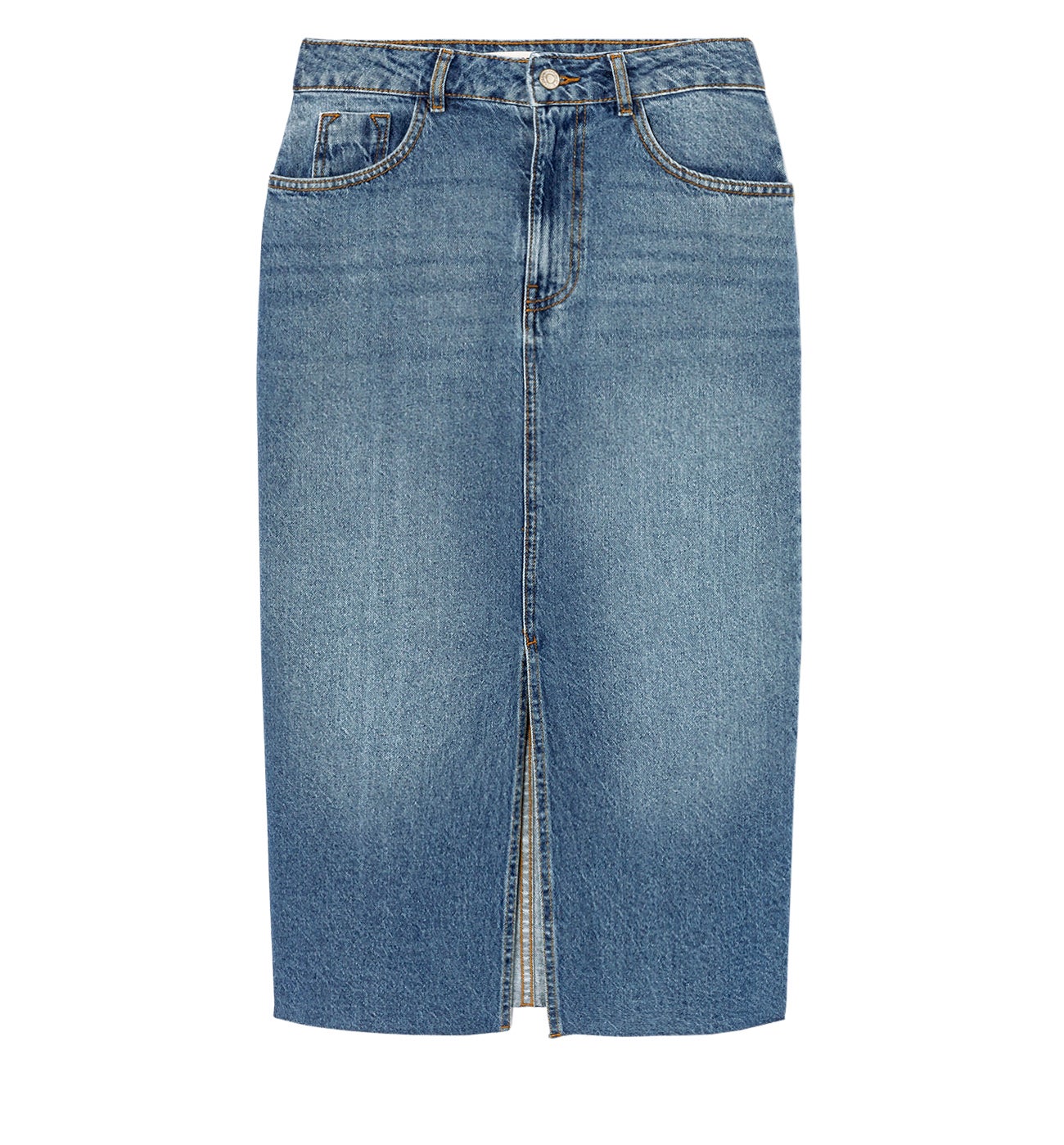 Midi denim skirt - Medium denim