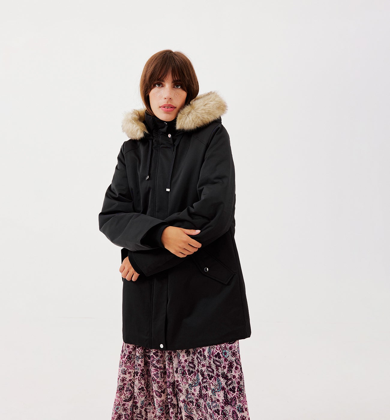 Hooded parka - Black