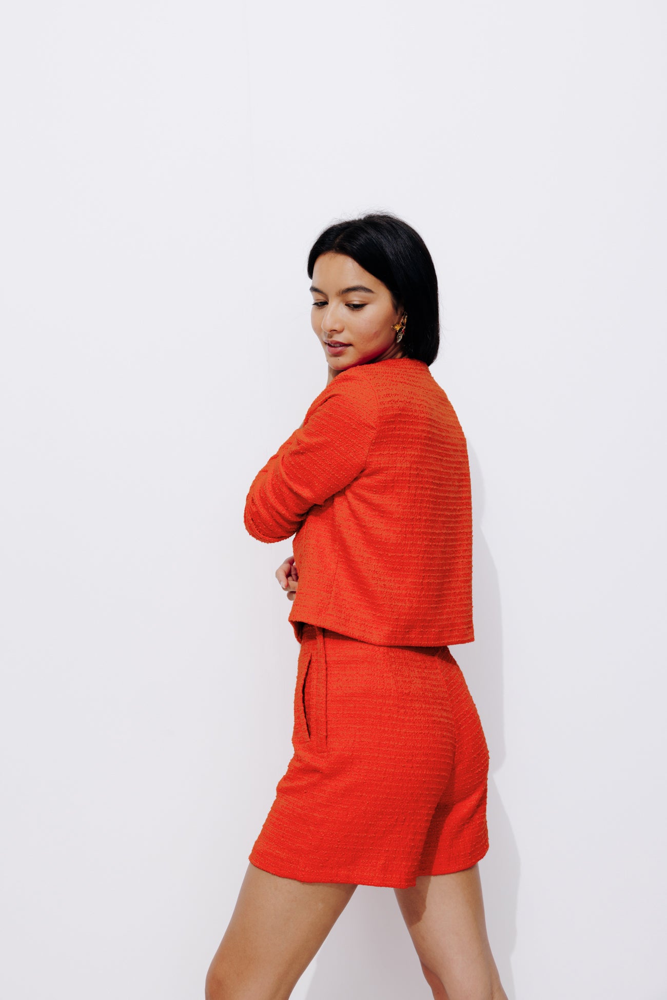 Short tweed jacket - Red