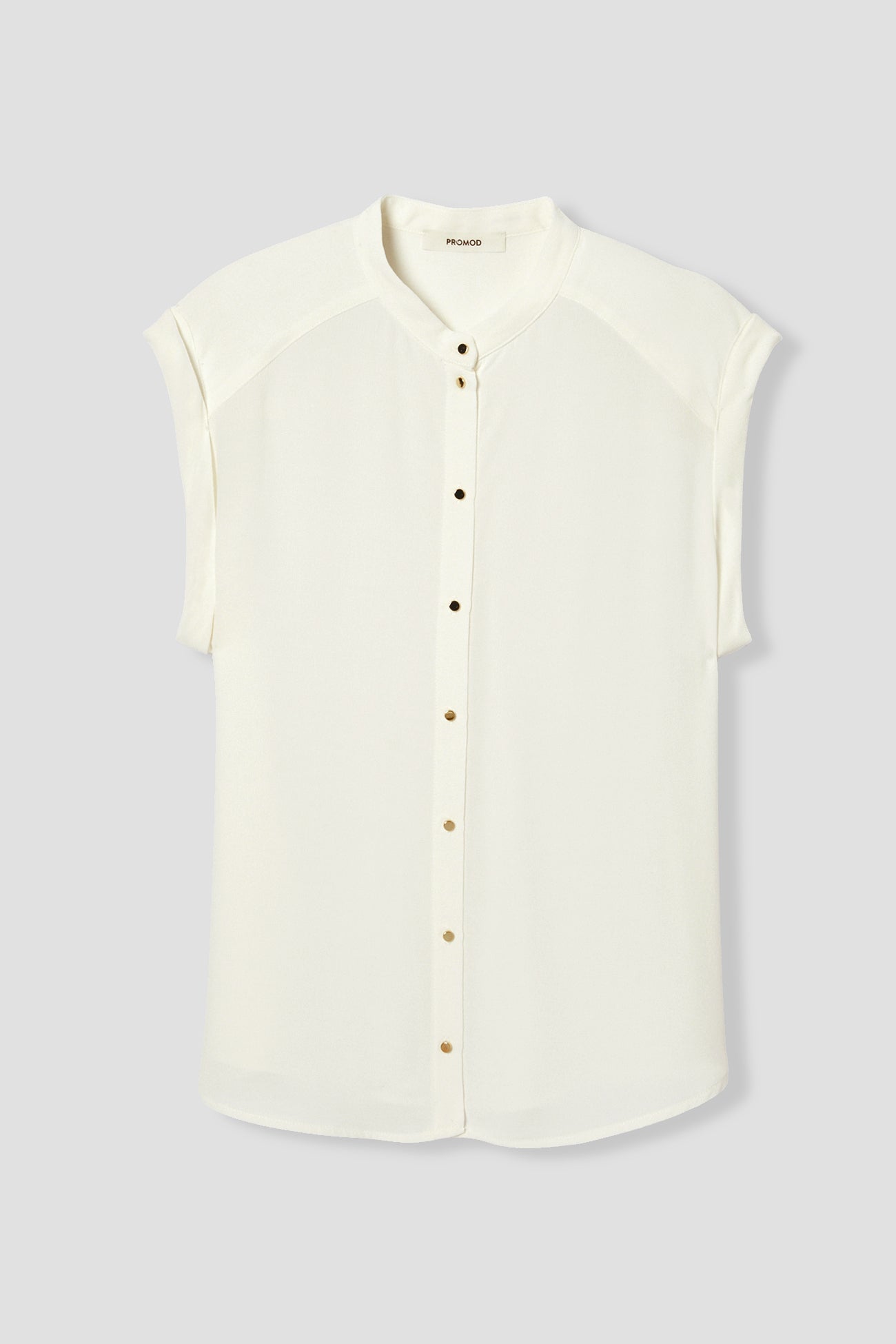 Mao collar shirt - Ecru