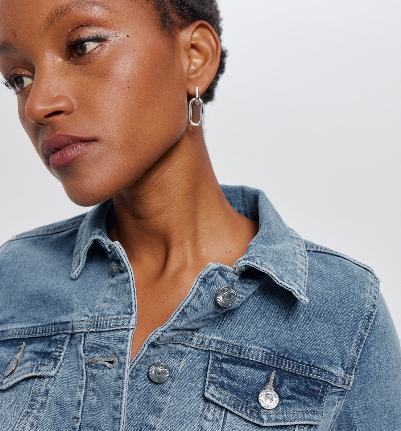 Relaxed denim jacket - Ecru