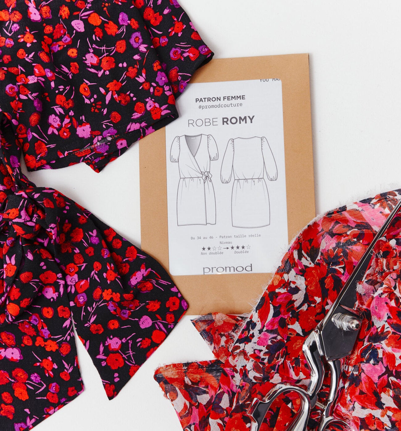 Pattern for crossover dress - Ecru