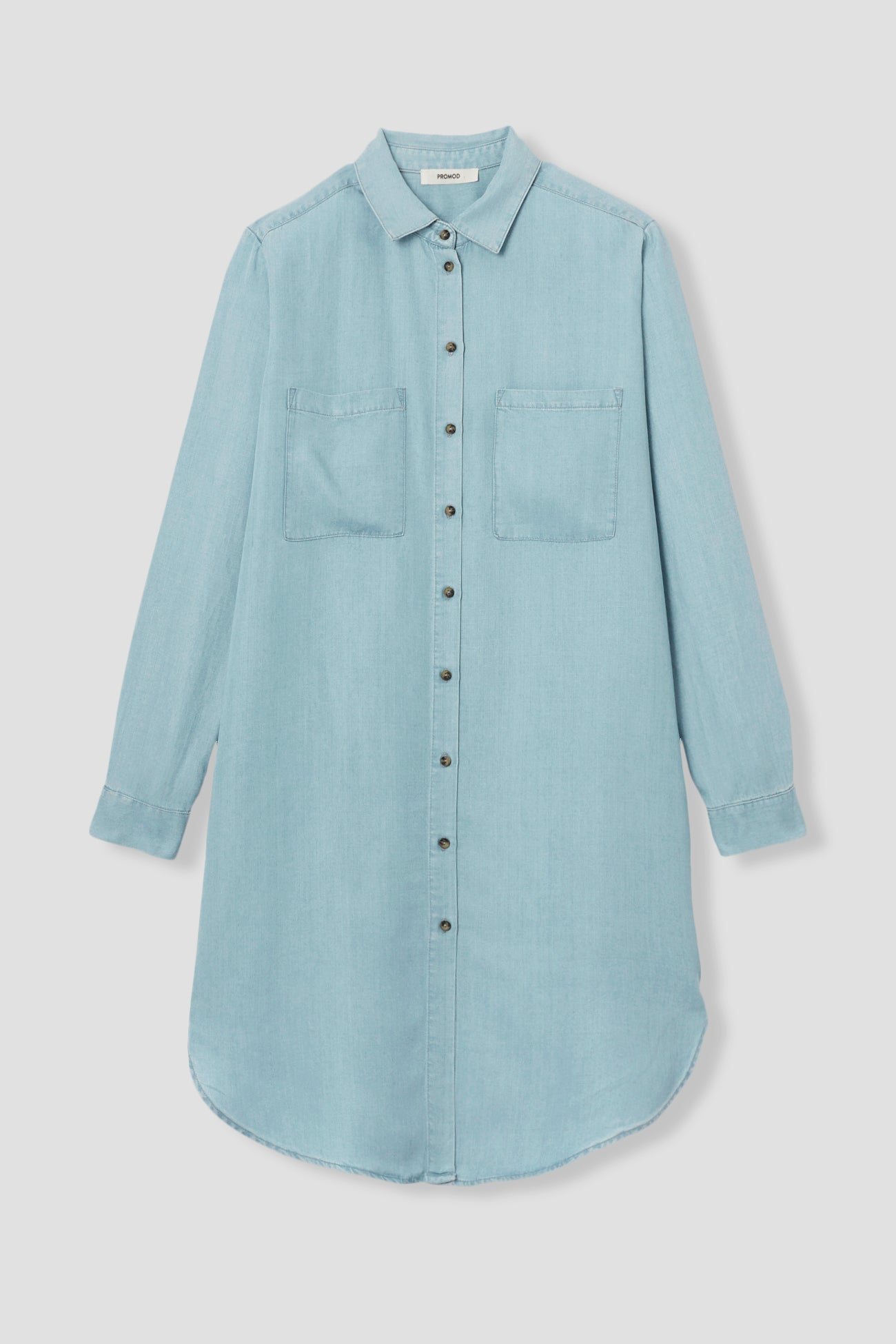 Lyocell shirt dress - Ultra faded denim
