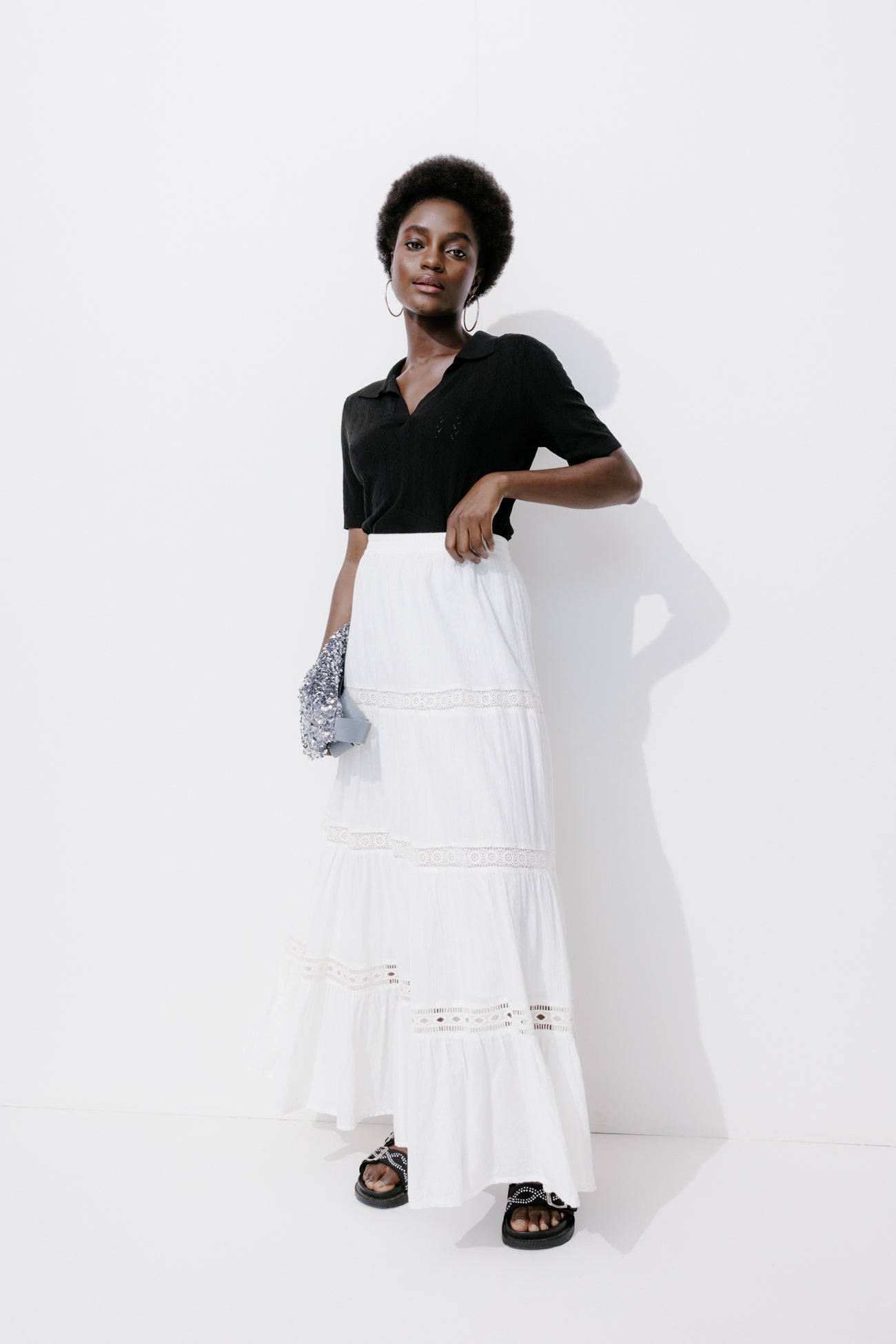 Short-sleeved polo shirt - Ecru