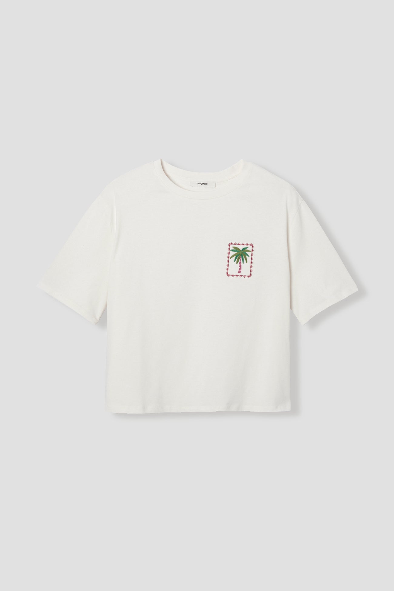 Embroidered t-shirt - Ecru