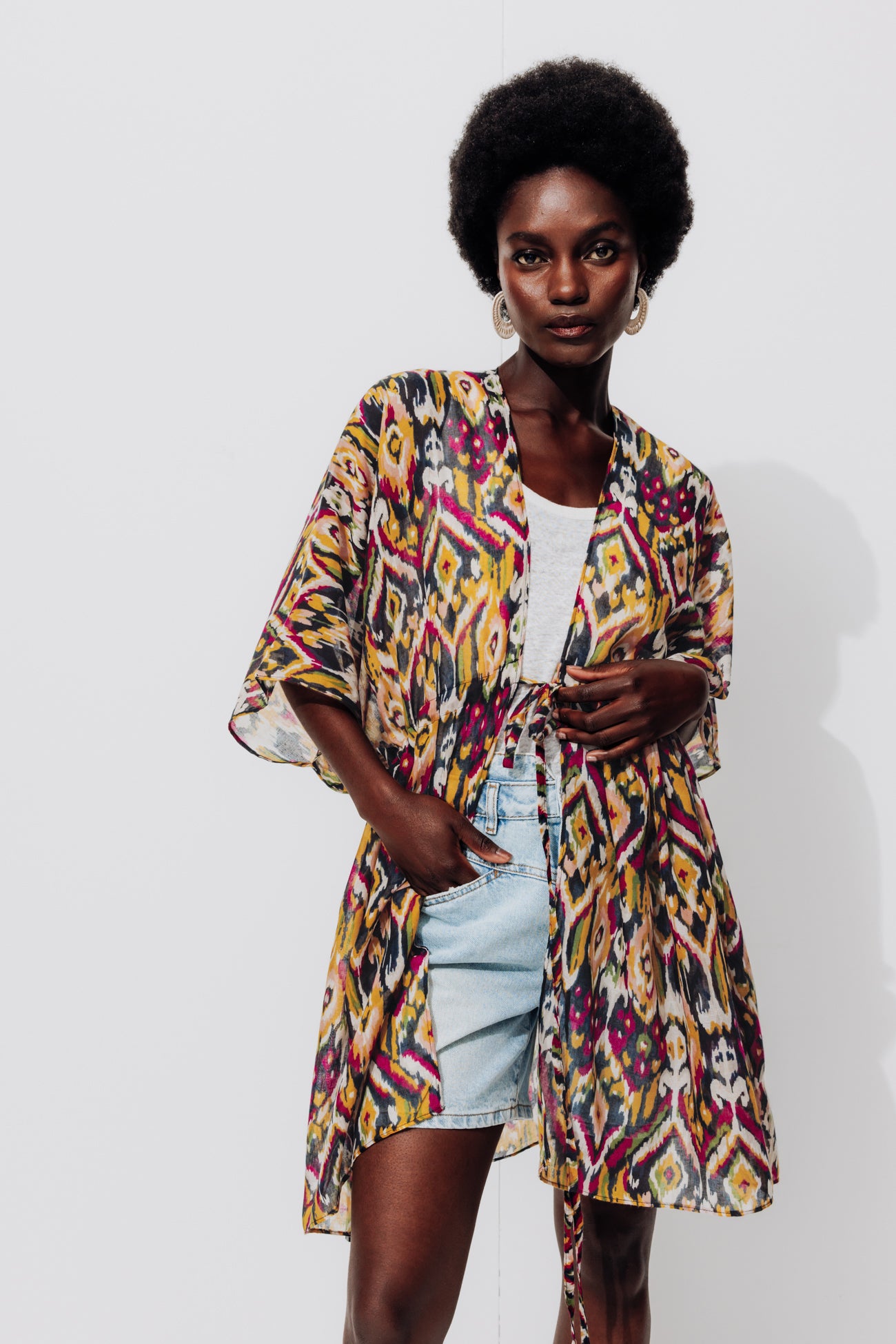 Patterned kimono - Multicolour print