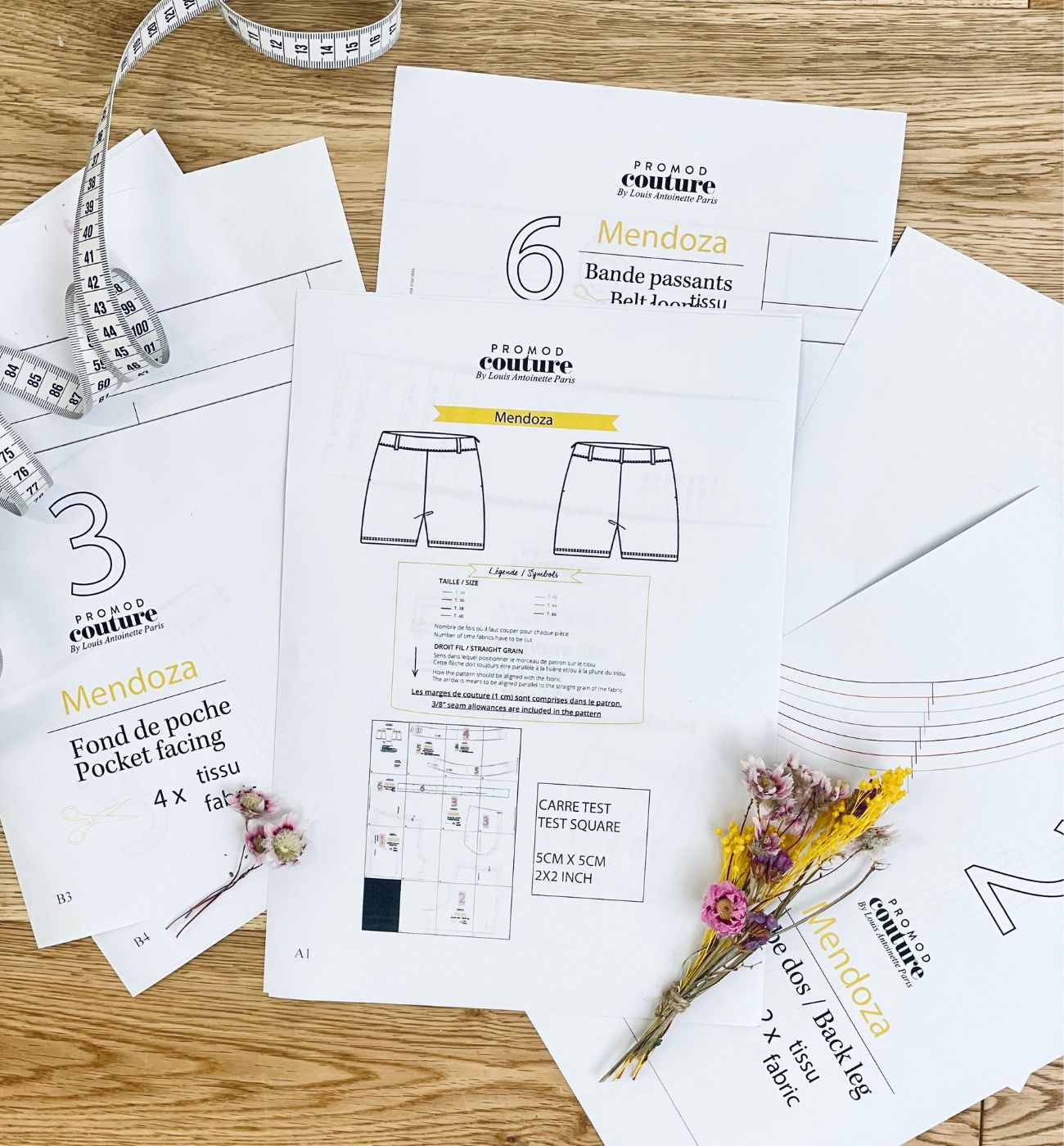 MENDOZA shorts pattern - Sans coloris