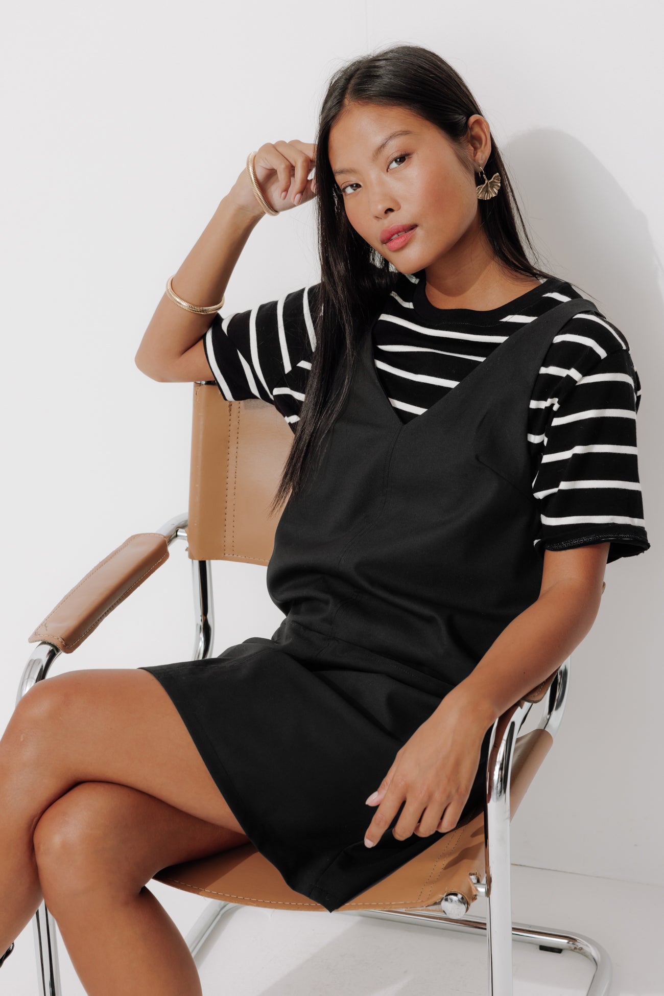 A-line strappy dress - Black