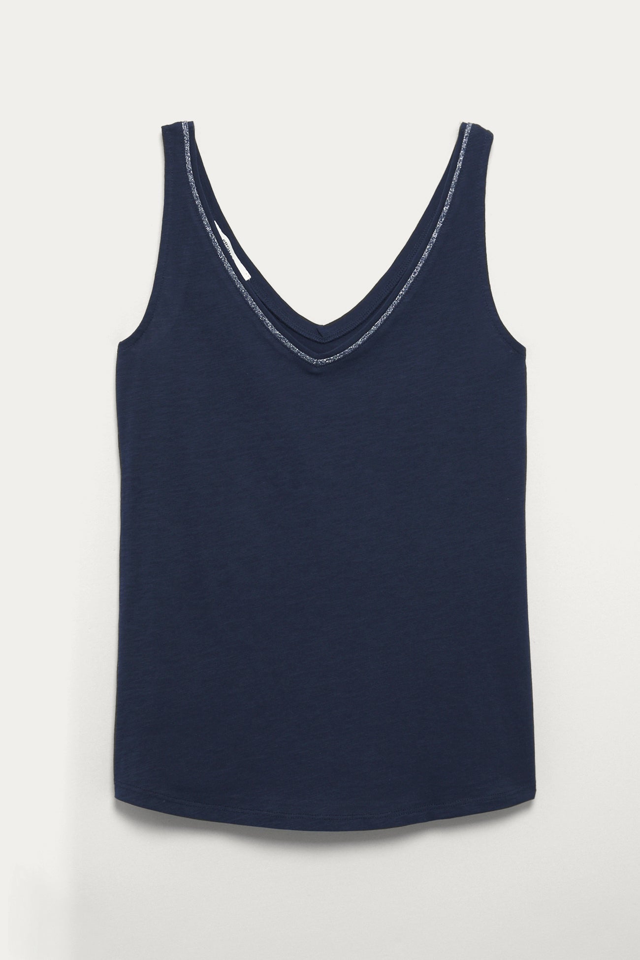 V-neckline strappy top - White