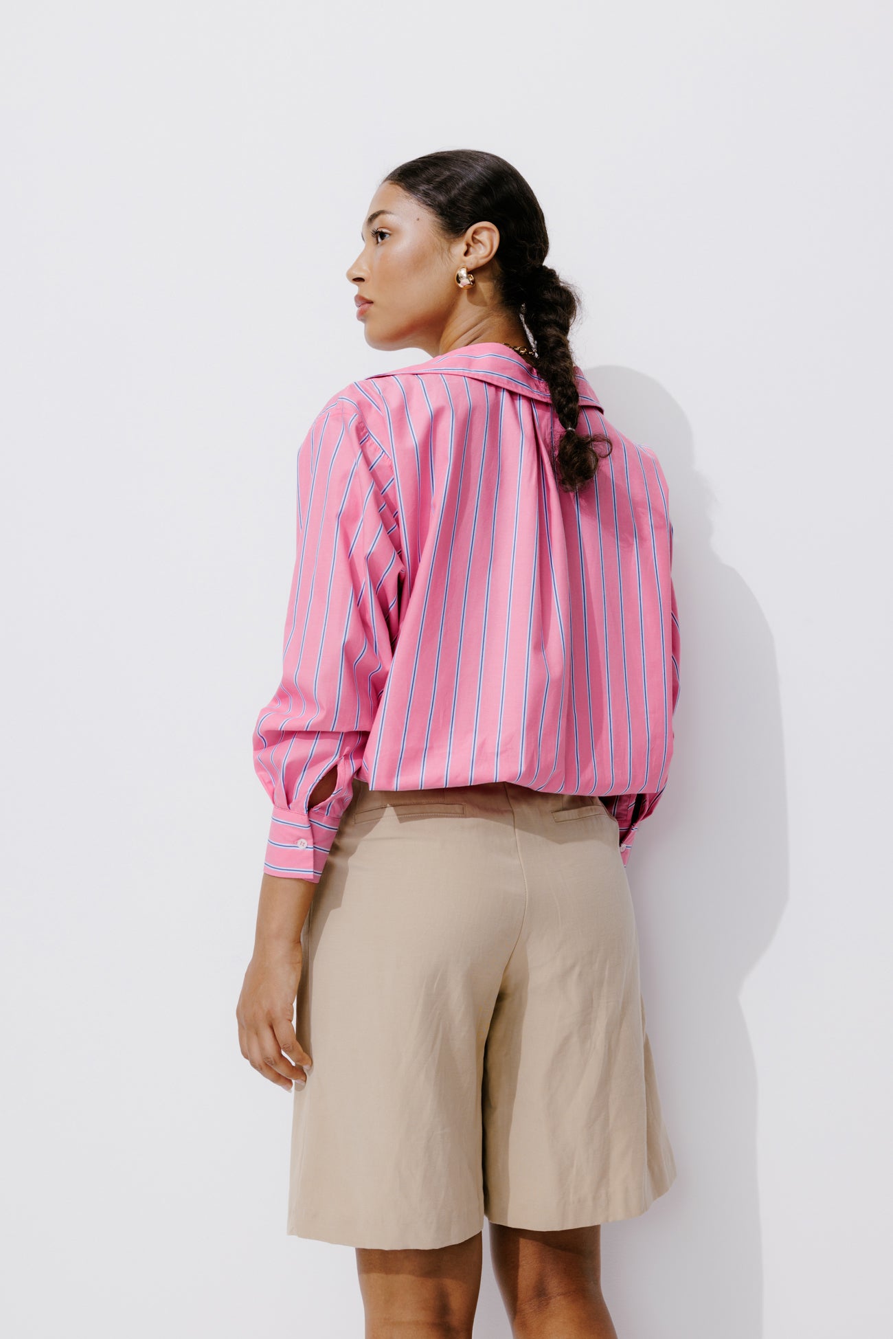 Striped oversized shirt - Blue stripes