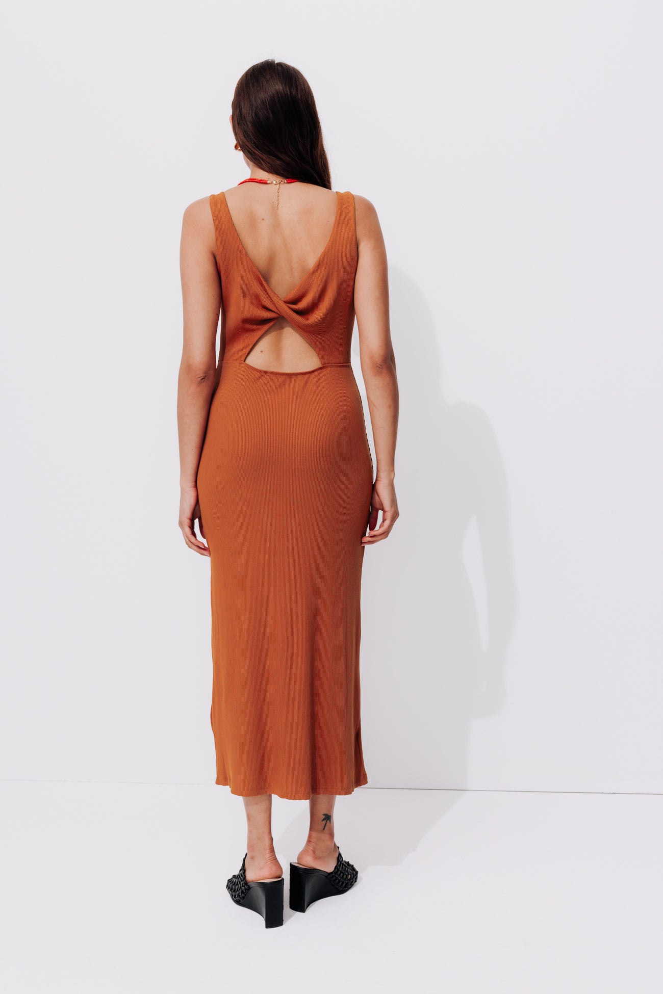 Ribbed sleeveless dress - Sienna