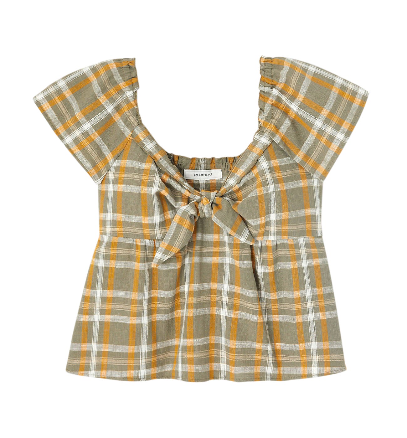 Checked blouse - Ecru checks