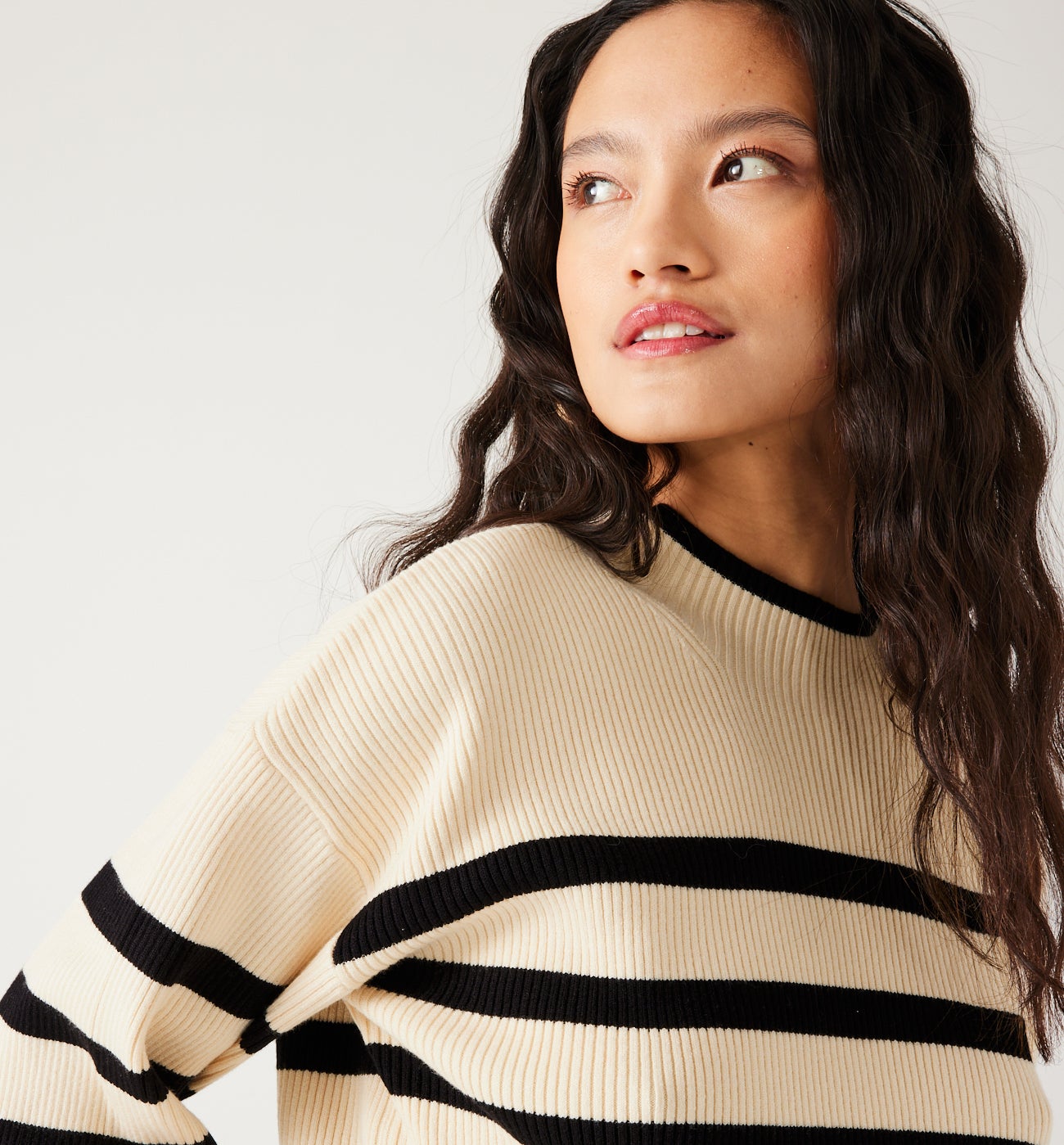 Ribbed nautical jumper - Red stripes