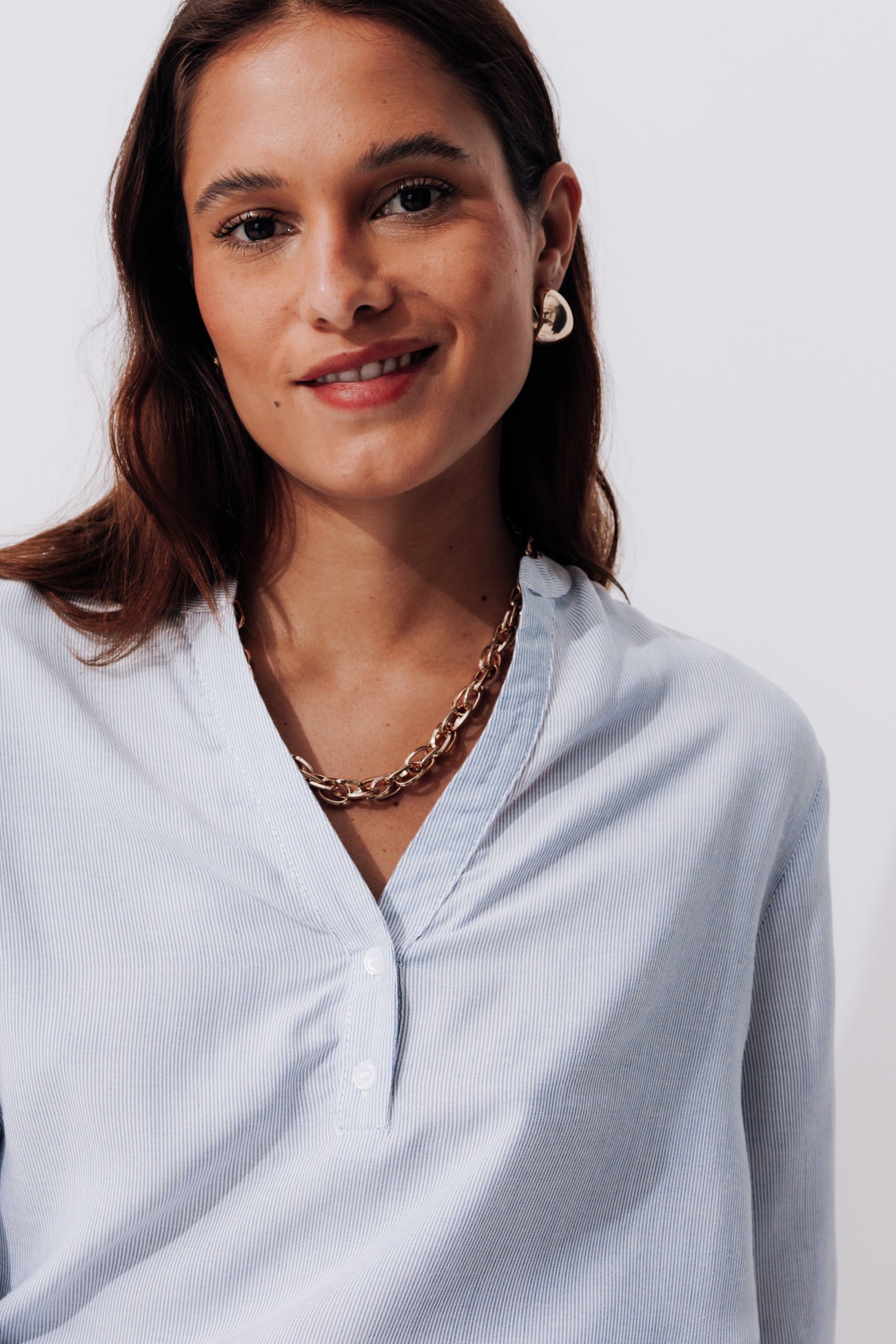 Tunic neckline blouse - Yellow