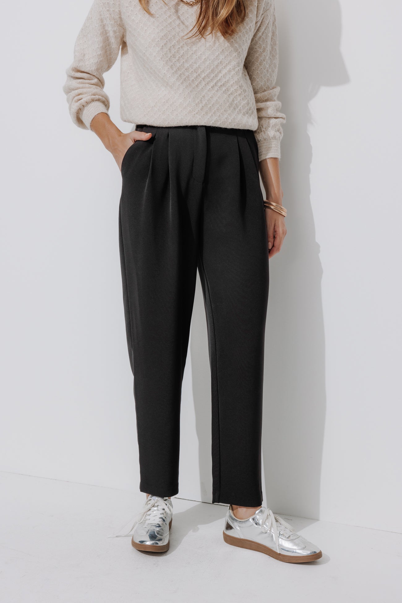 Pleat trousers - Grey print